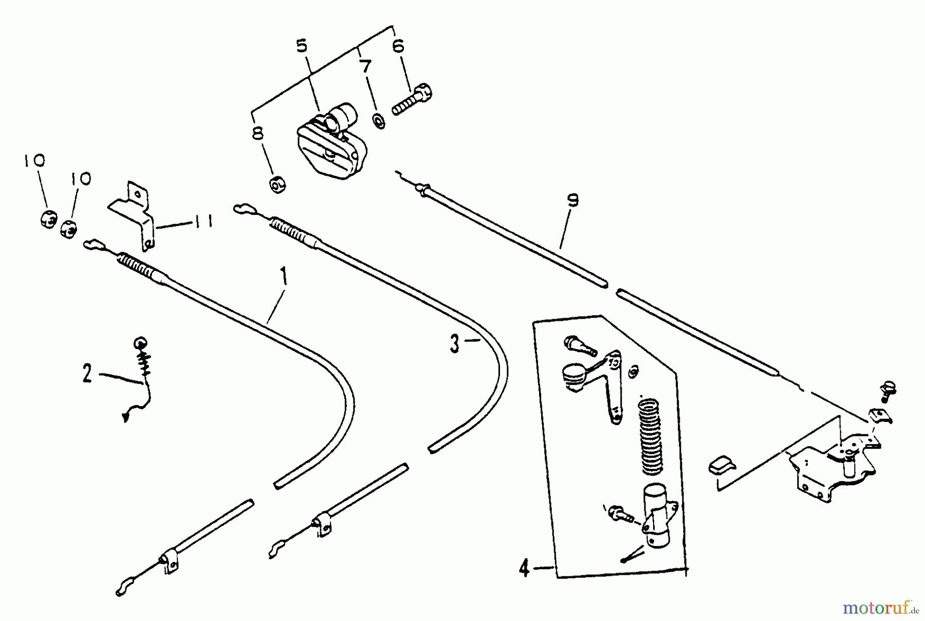Echo Rasenmäher M14V A1Z0 - Echo Lawn Mower Engine Cables