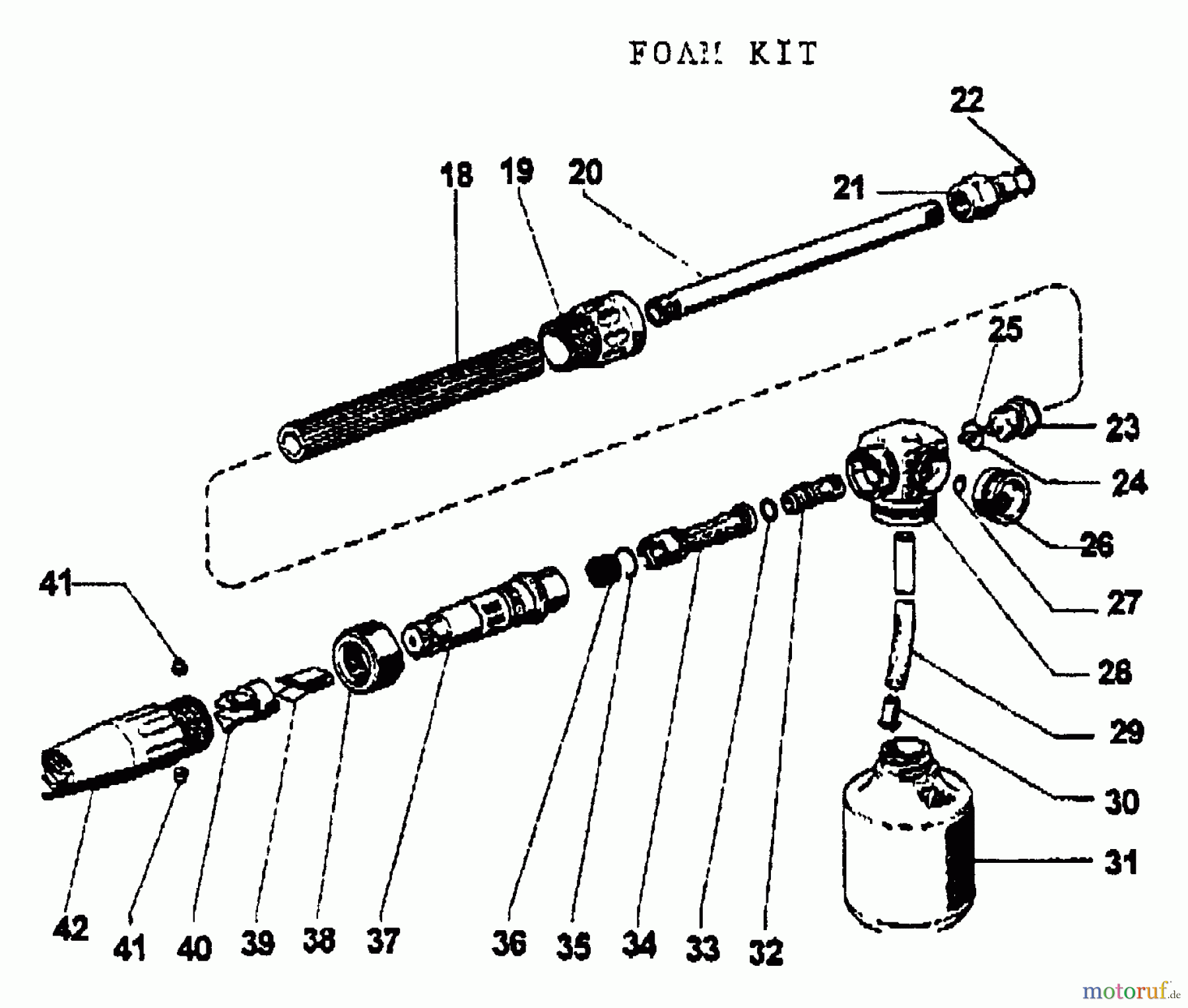 Echo Hochdruckreiniger HPP-1890 - Echo Pressure Washer, S/N: 1457 - 1606 (1993 and 1994 Models) Foam Kit NO21