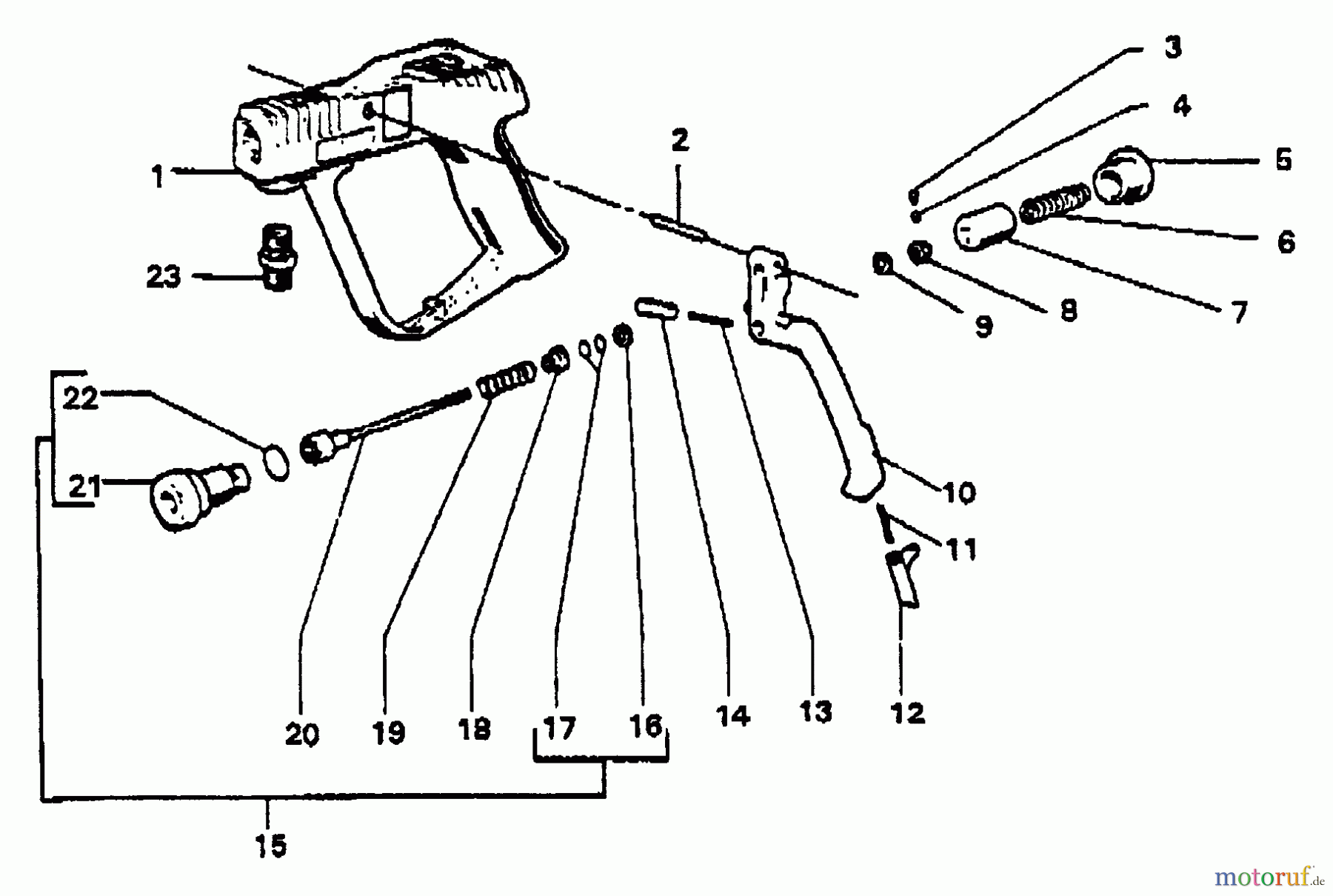 Echo Hochdruckreiniger HPP-1890 - Echo Pressure Washer, S/N: 1457 - 1606 (1993 and 1994 Models) Spray Gun
