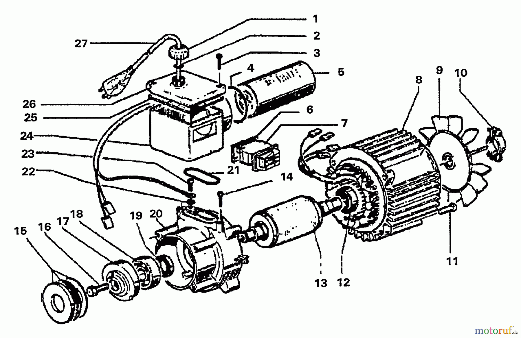 Echo Hochdruckreiniger HPP-1900 - Echo Pressure Washer Crankcase, Plate Cam, Electric Motor, Switch