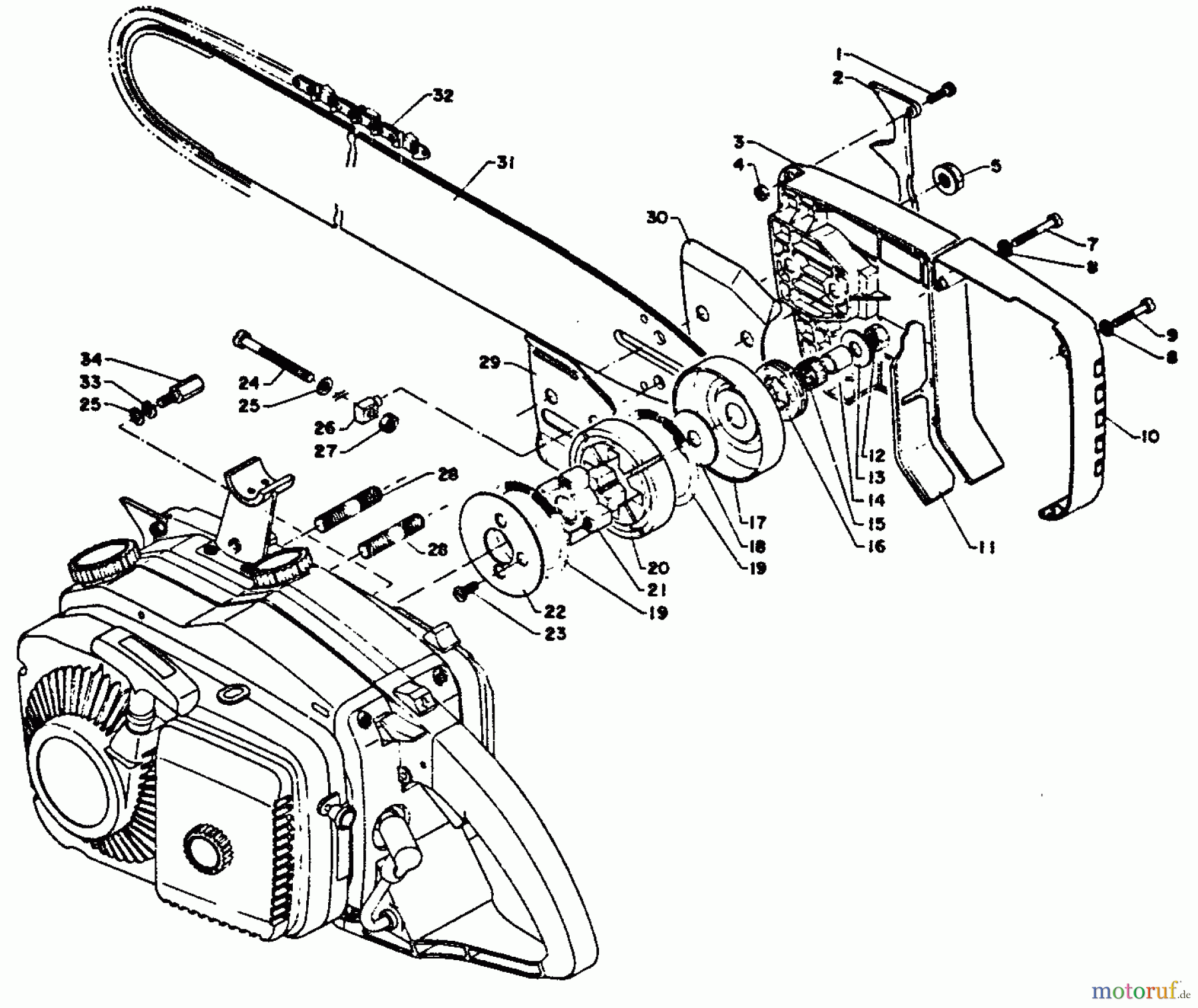  Echo Sägen, Kettensägen CS-1001VL - Echo Chainsaw Clutch, Cutting Attachment