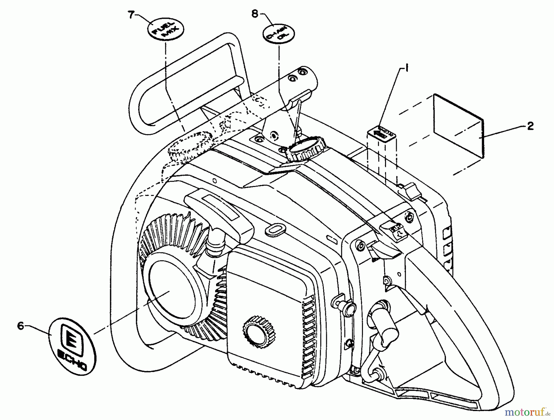  Echo Sägen, Kettensägen CS-1001VL - Echo Chainsaw Decals