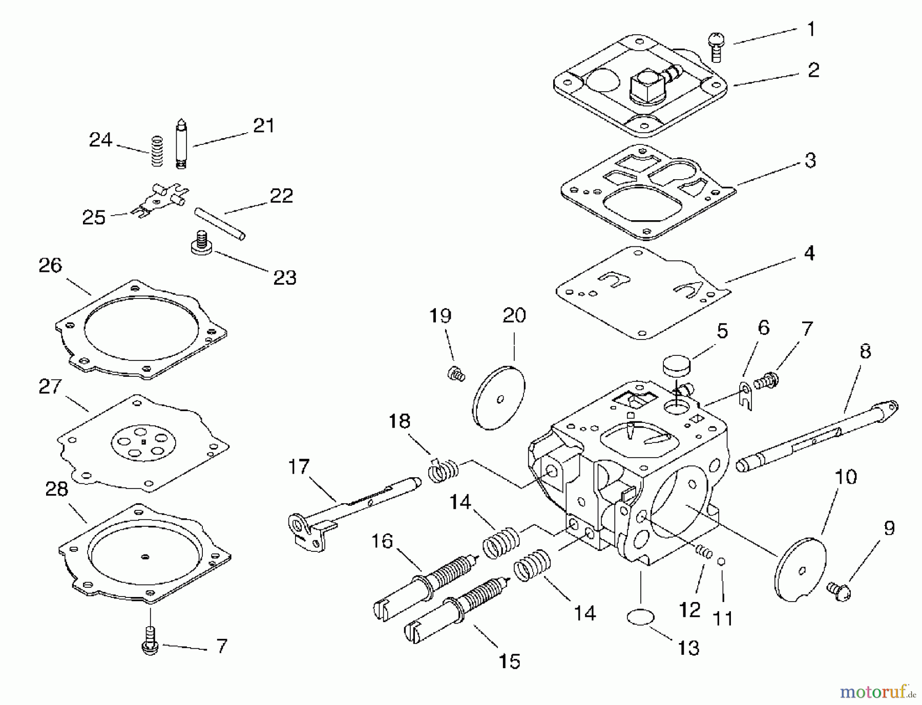 Echo Sägen, Kettensägen CS-1201 - Echo Chainsaw, Carburetor