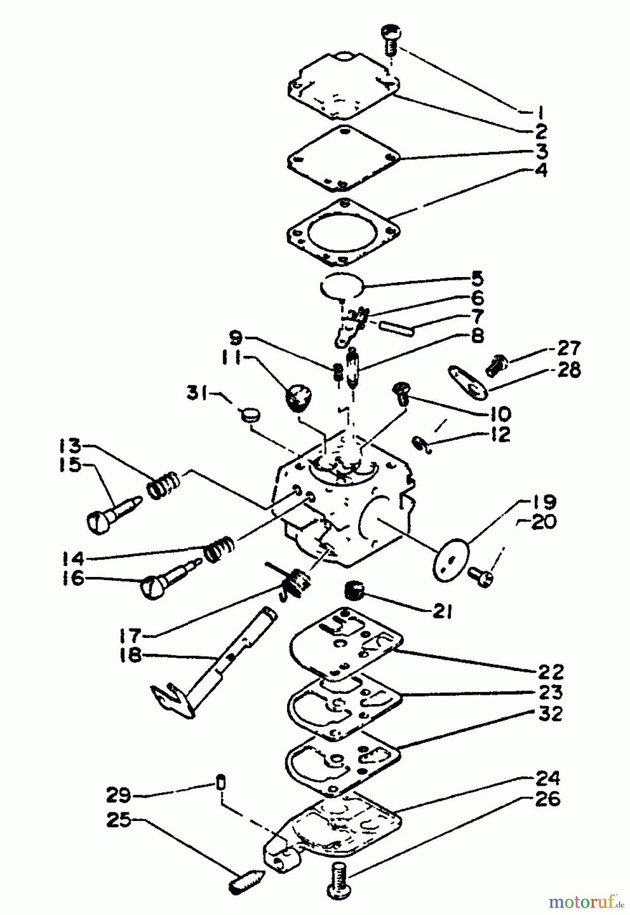 Echo Sägen, Kettensägen CS-280E - Echo Chainsaw, S/N: 0106531 - 0120268 Carburetor