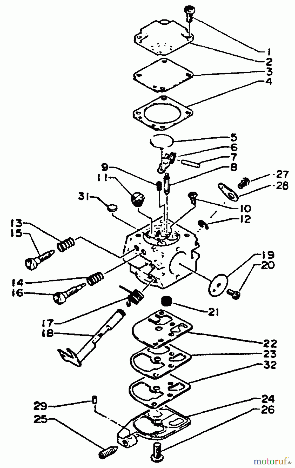 Echo Sägen, Kettensägen CS-280E - Echo Chainsaw, S/N: 0120269 - 0313000 Carburetor