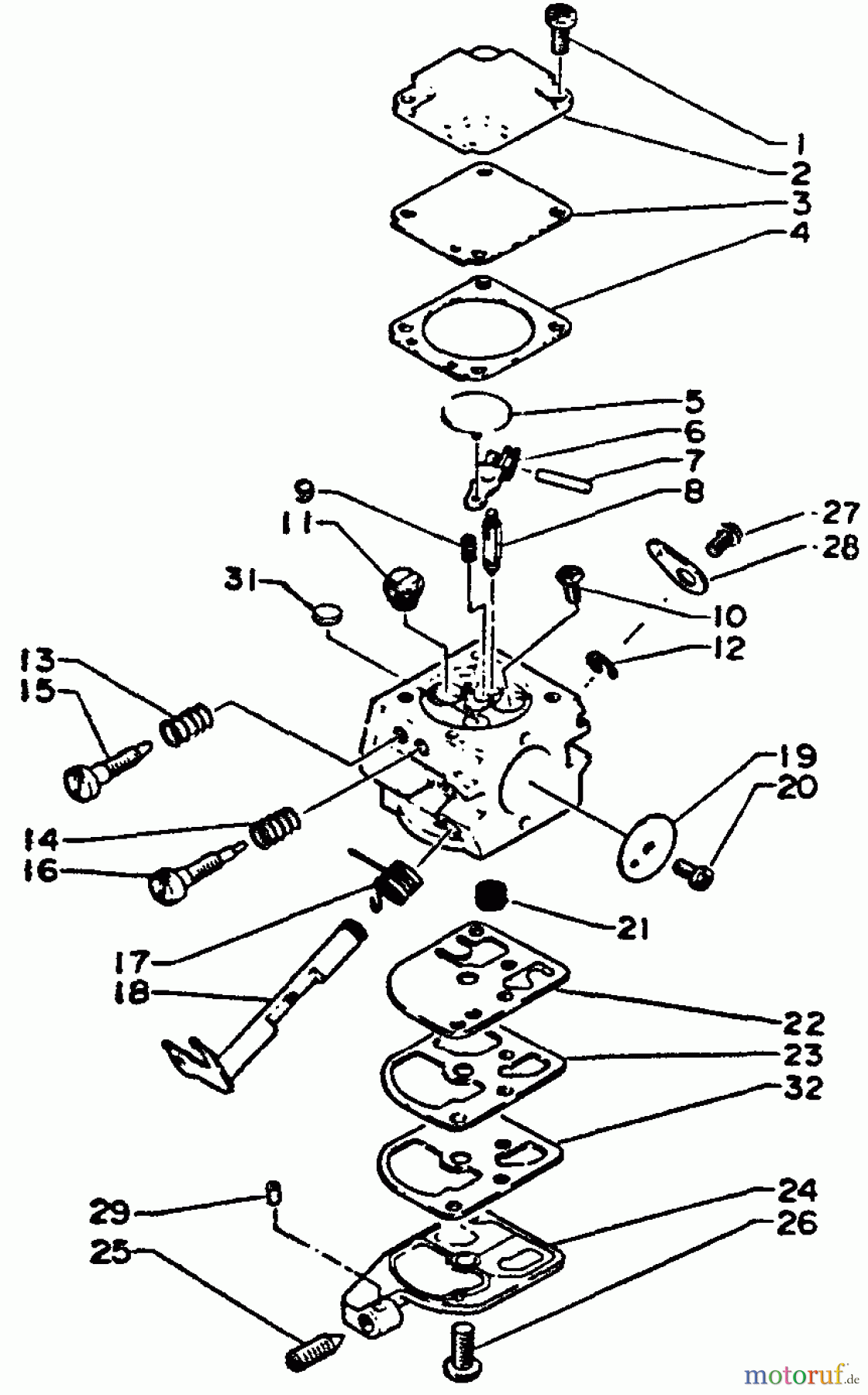  Echo Sägen, Kettensägen CS-280EP - Echo Chainsaw, S/N: 0120269 - 0313000 Carburetor