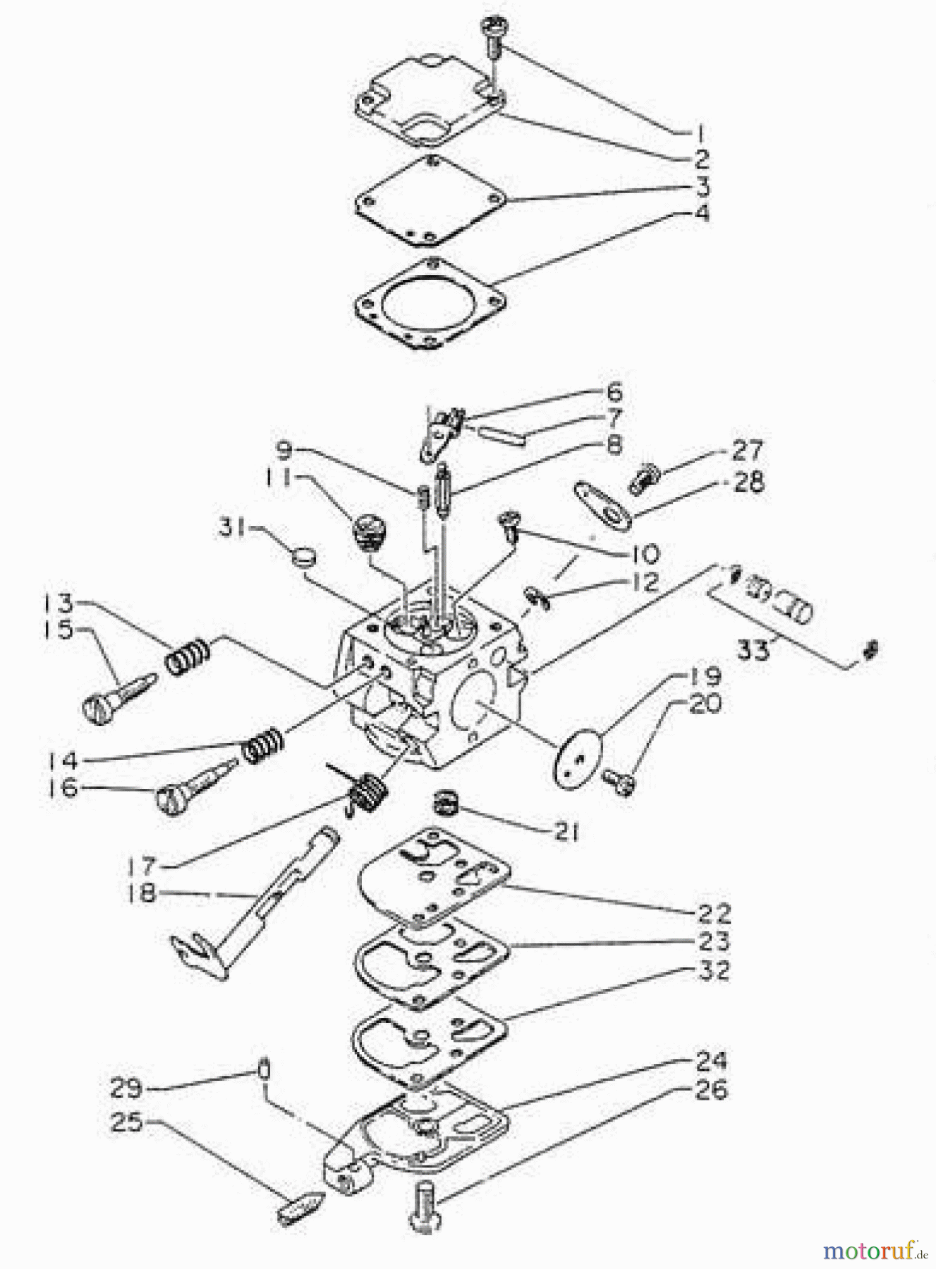 Echo Sägen, Kettensägen CS-280E - Echo Chainsaw, S/N: 0313001 - 9999999 Carburetor