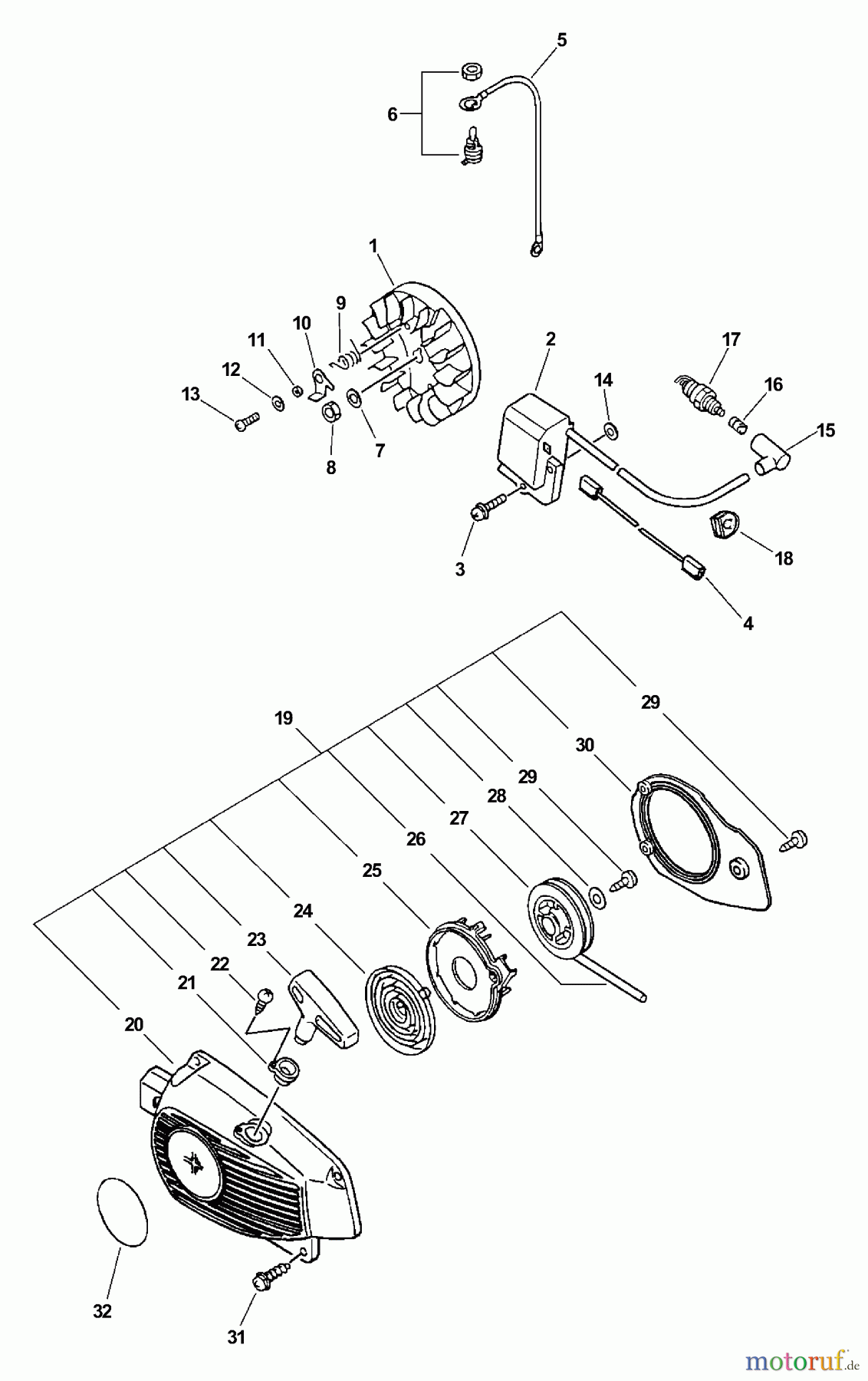  Echo Sägen, Kettensägen CS-3000 - Echo Chainsaw,  Ignition, Starter Assembly