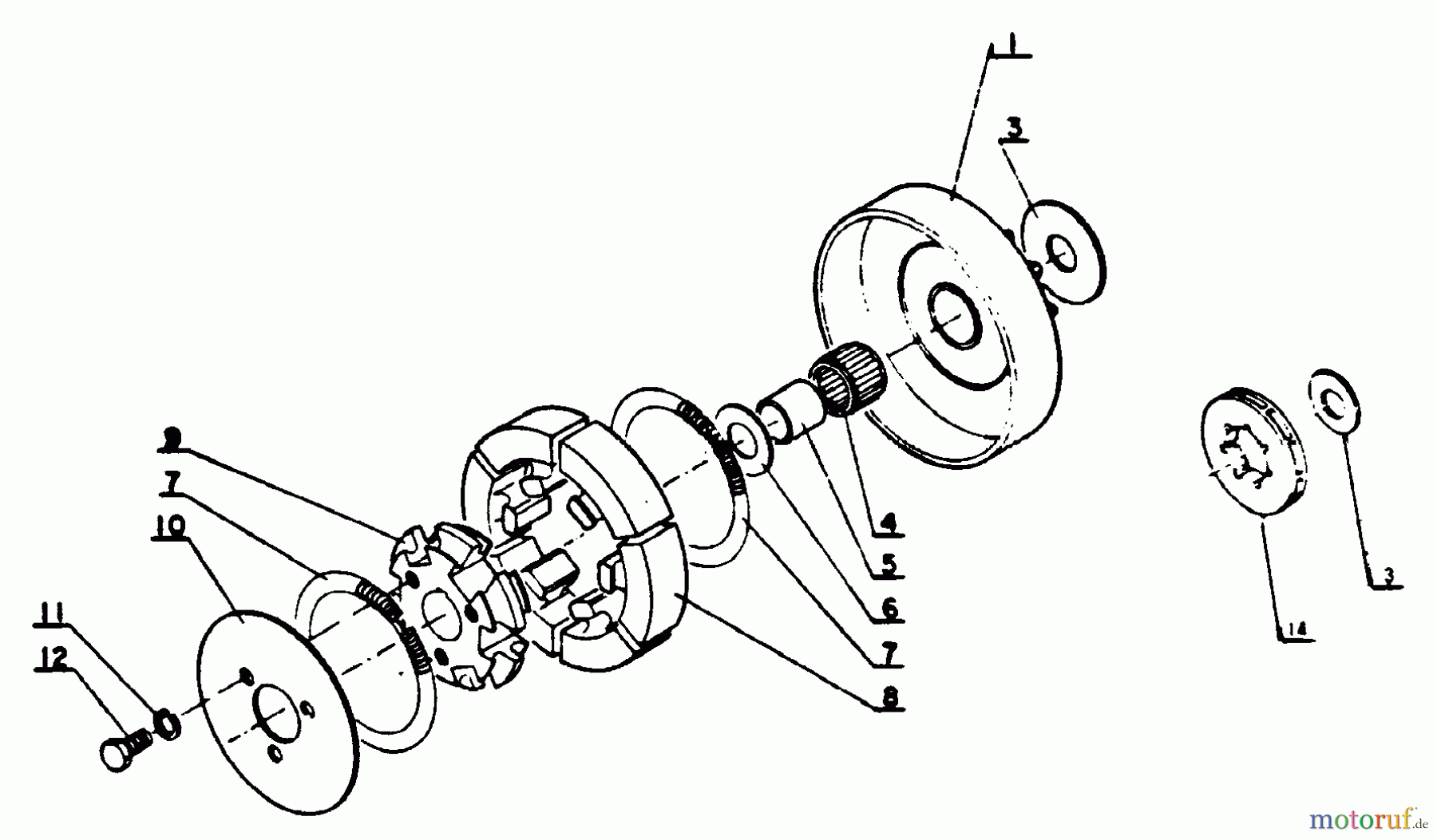Echo Sägen, Kettensägen CS-60S - Echo Chainsaw, S/N: 001001 - 0059500 Clutch