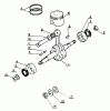 Echo CS-60S - Chainsaw, S/N: 001001 - 0059500 Ersatzteile Crankshaft, Piston