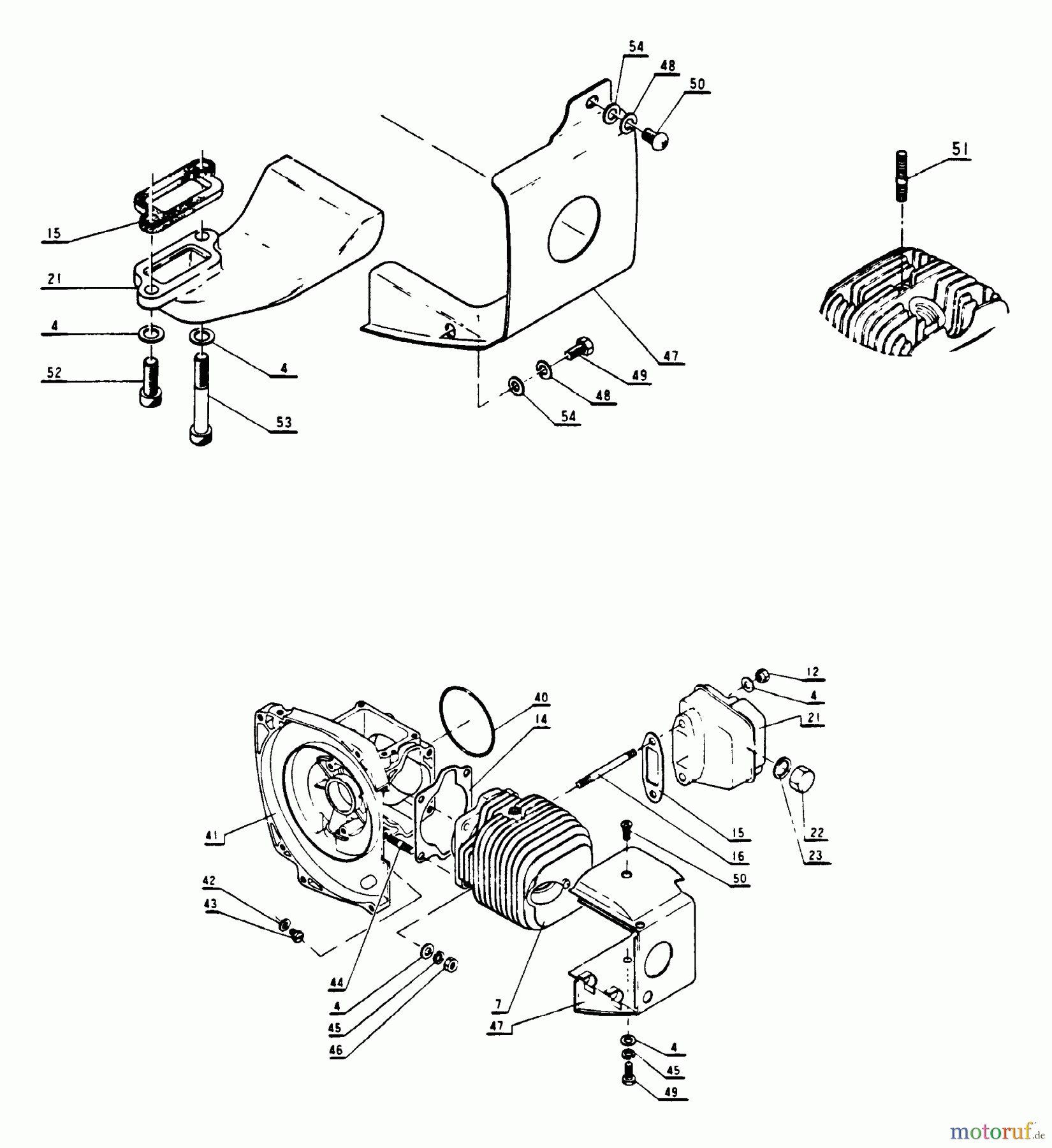 Echo Sägen, Kettensägen CS-301 - Echo Chainsaw Engine, Exhaust