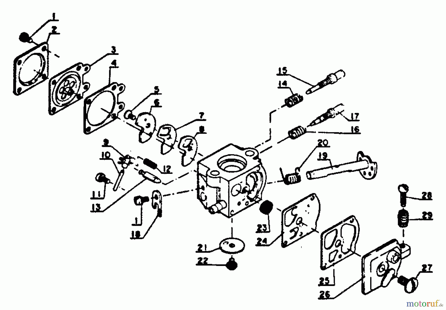  Echo Sägen, Kettensägen CS-302S - Echo Chainsaw, S/N: 00000 - 17500 Carburetor
