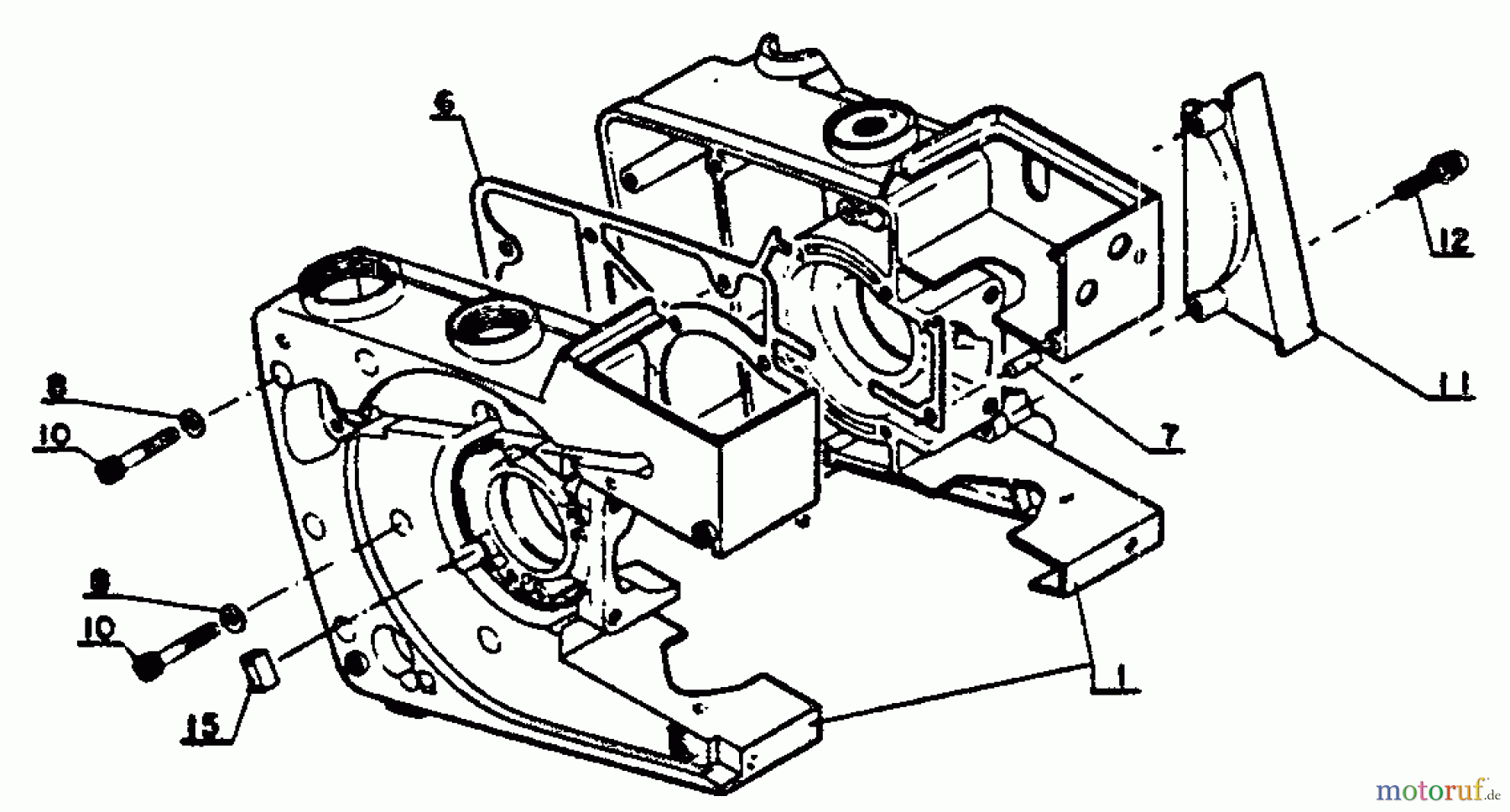 Echo Sägen, Kettensägen CS-302S - Echo Chainsaw, S/N: 00000 - 17500 Crankcase