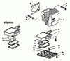 Echo CS-302S - Chainsaw, S/N: 00000 - 17500 Ersatzteile External Engine, Exhaust