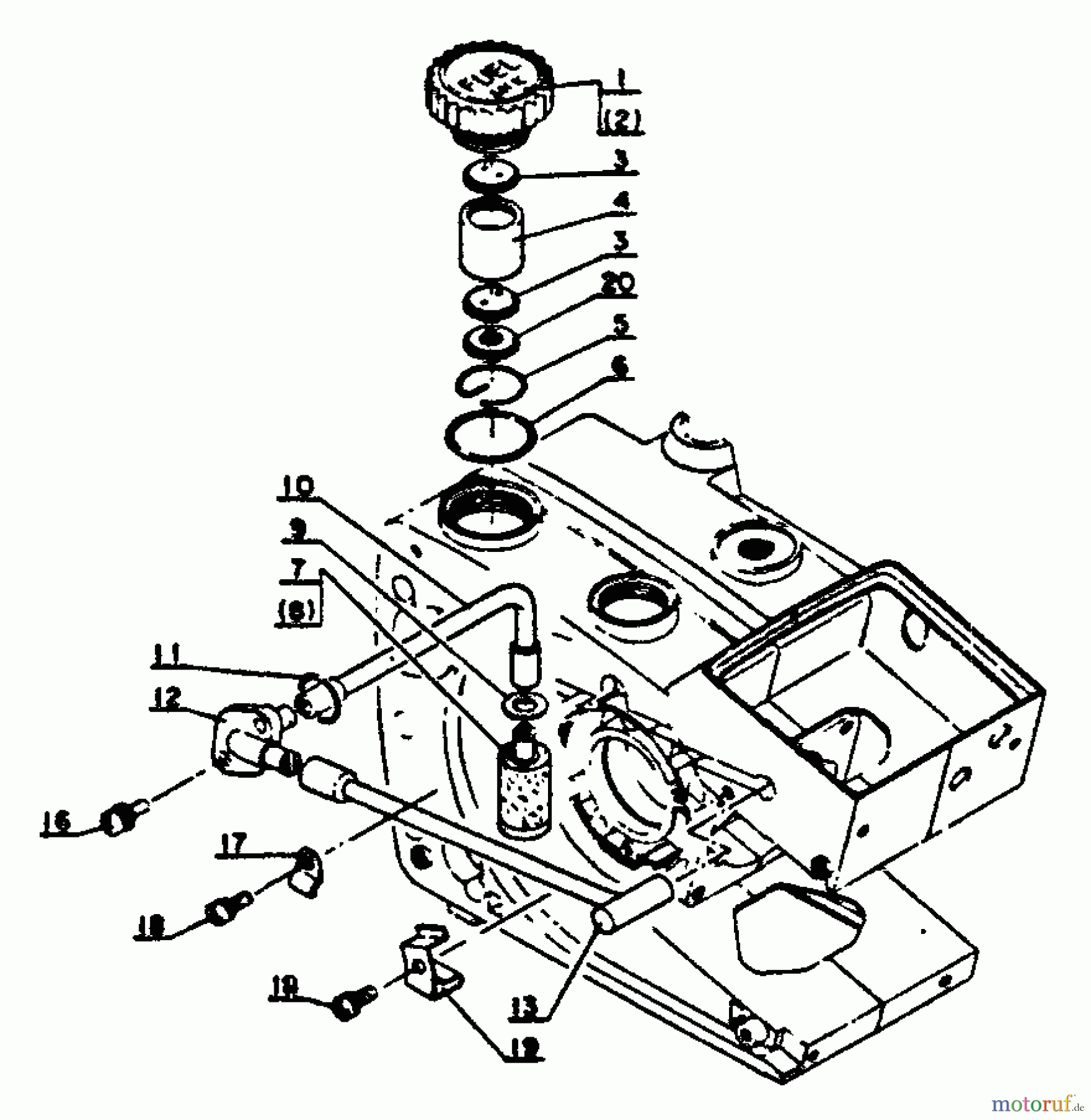 Echo Sägen, Kettensägen CS-302S - Echo Chainsaw, S/N: 00000 - 17500 Fuel System