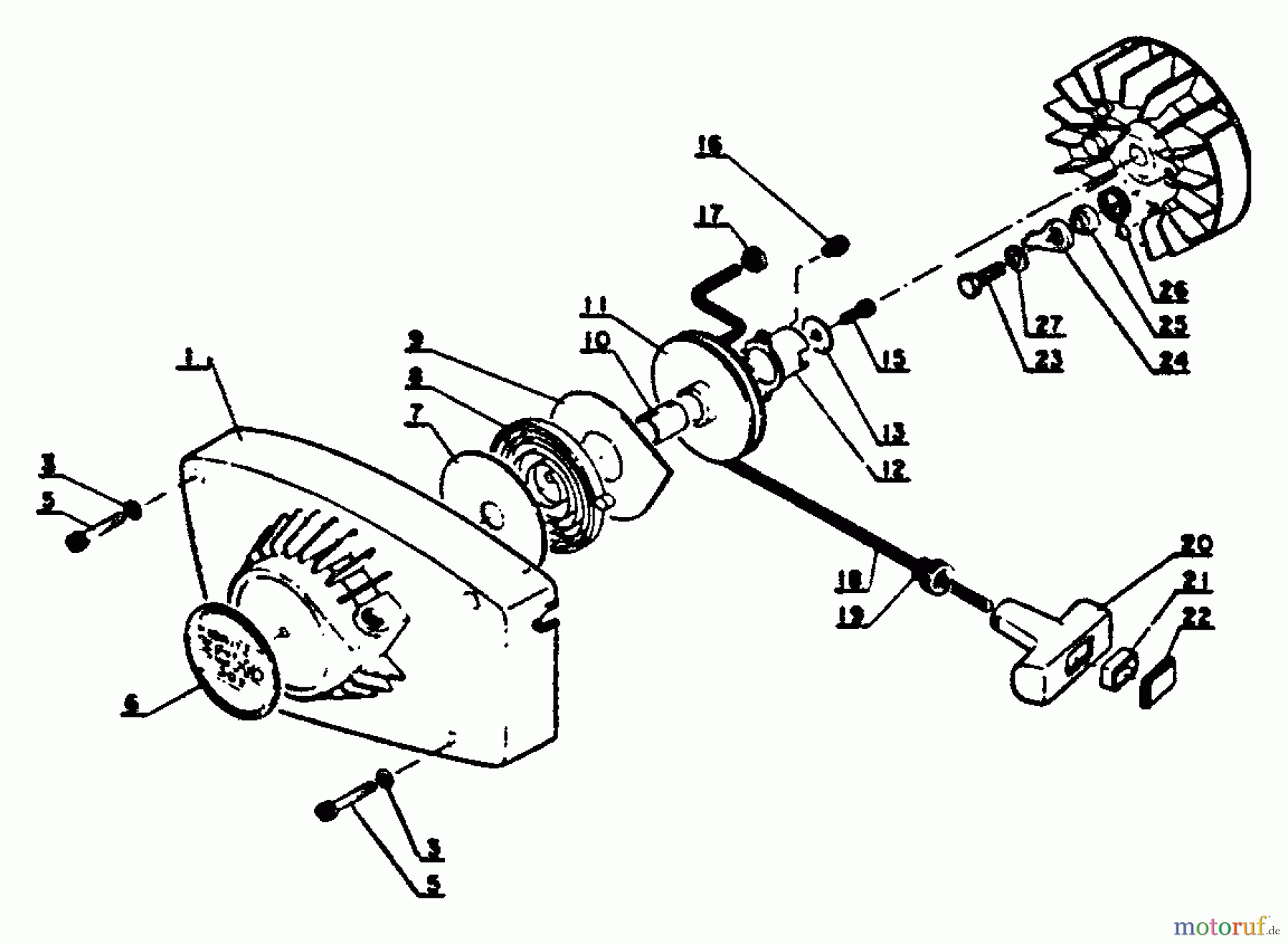 Echo Sägen, Kettensägen CS-302S - Echo Chainsaw, S/N: 00000 - 17500 Starter