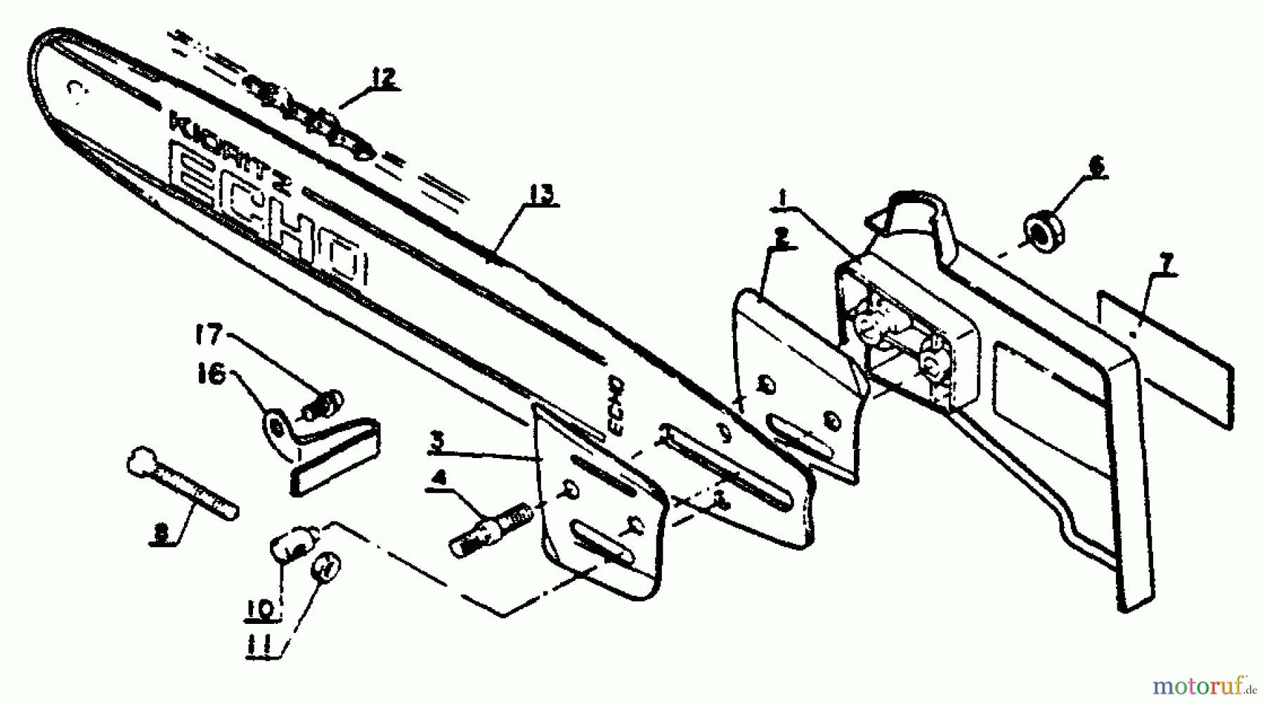  Echo Sägen, Kettensägen CS-302S - Echo Chainsaw, S/N: 17501 - 30500 Cutting Attachment
