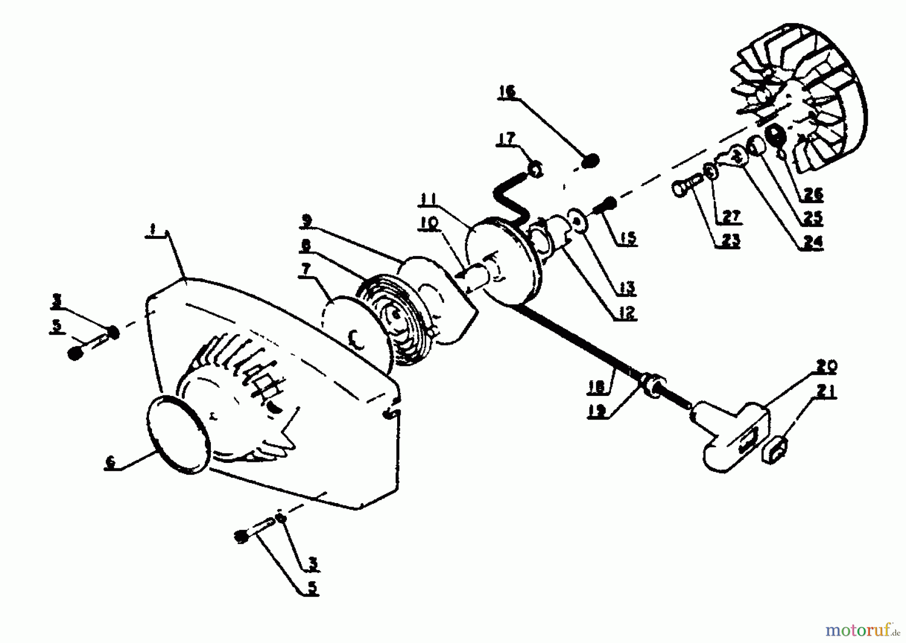 Echo Sägen, Kettensägen CS-302S - Echo Chainsaw, S/N: 30501 - 64670 Starter