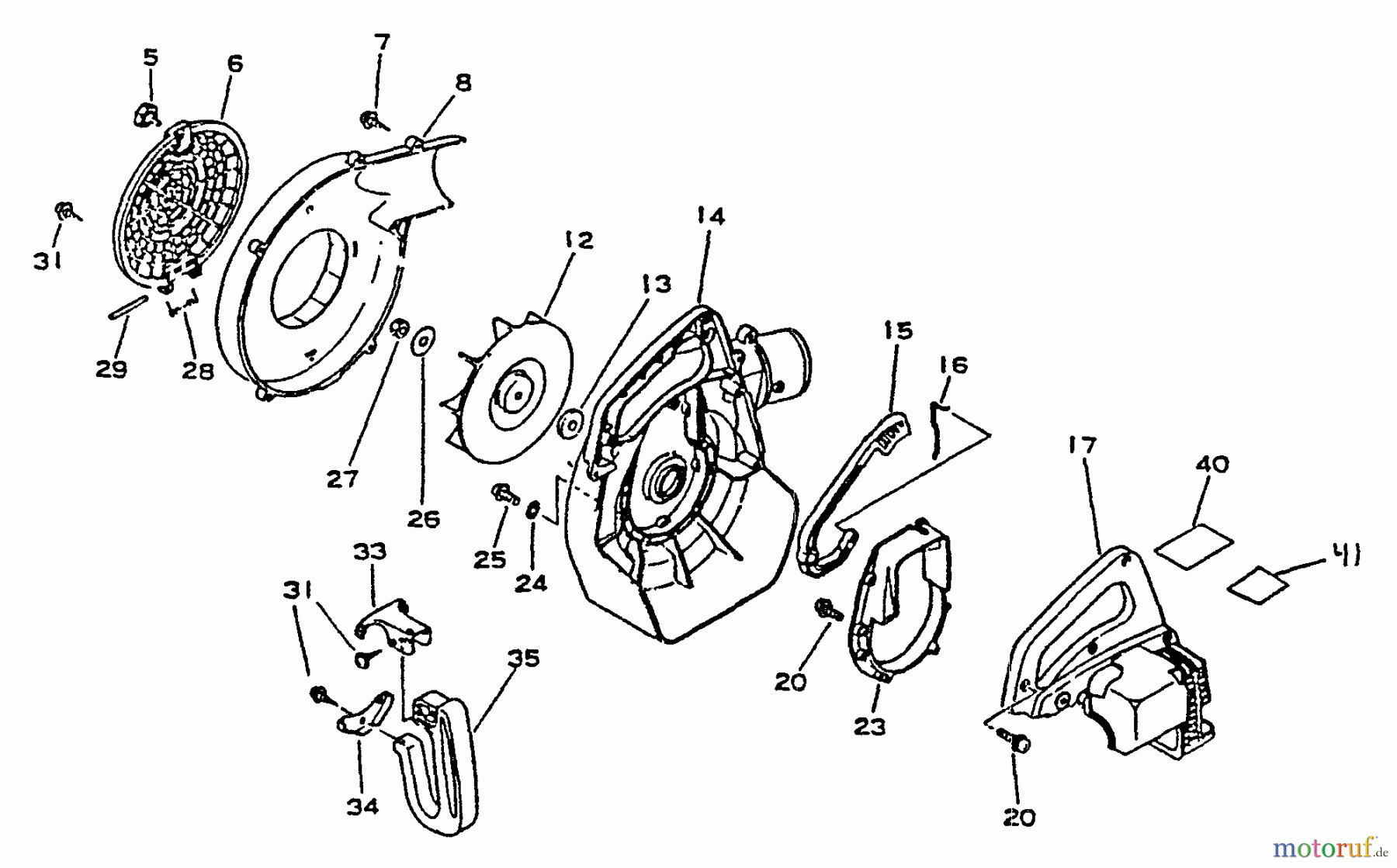  Echo Bläser / Sauger / Häcksler / Mulchgeräte	 PB-1010 - Echo Hand Held Blower, S/N: 001001 - 066000 Handles, Covers