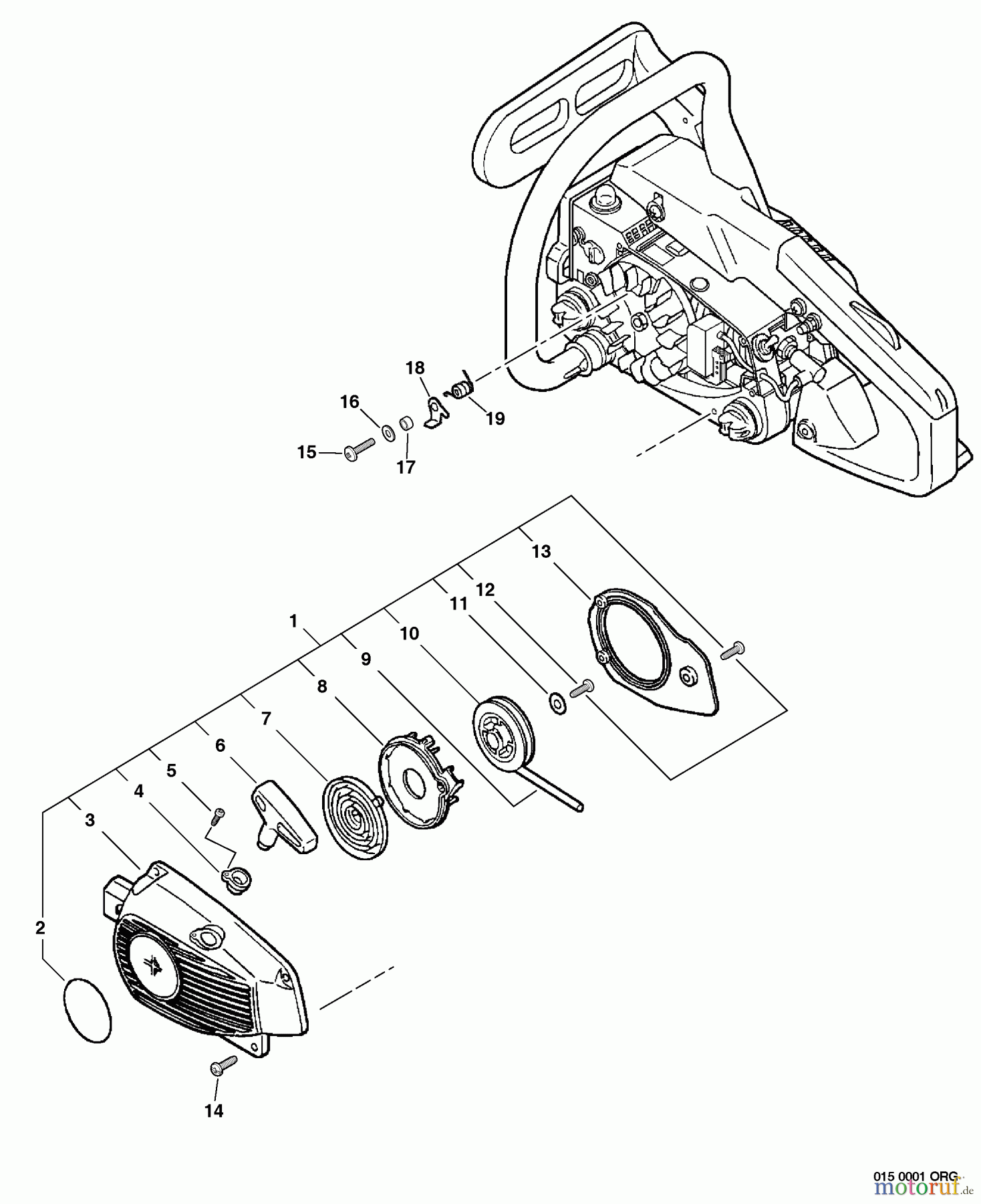 Echo Sägen, Kettensägen CS-306 - Echo Chainsaw, S/N: C08411001001 - C08411999999 Starter