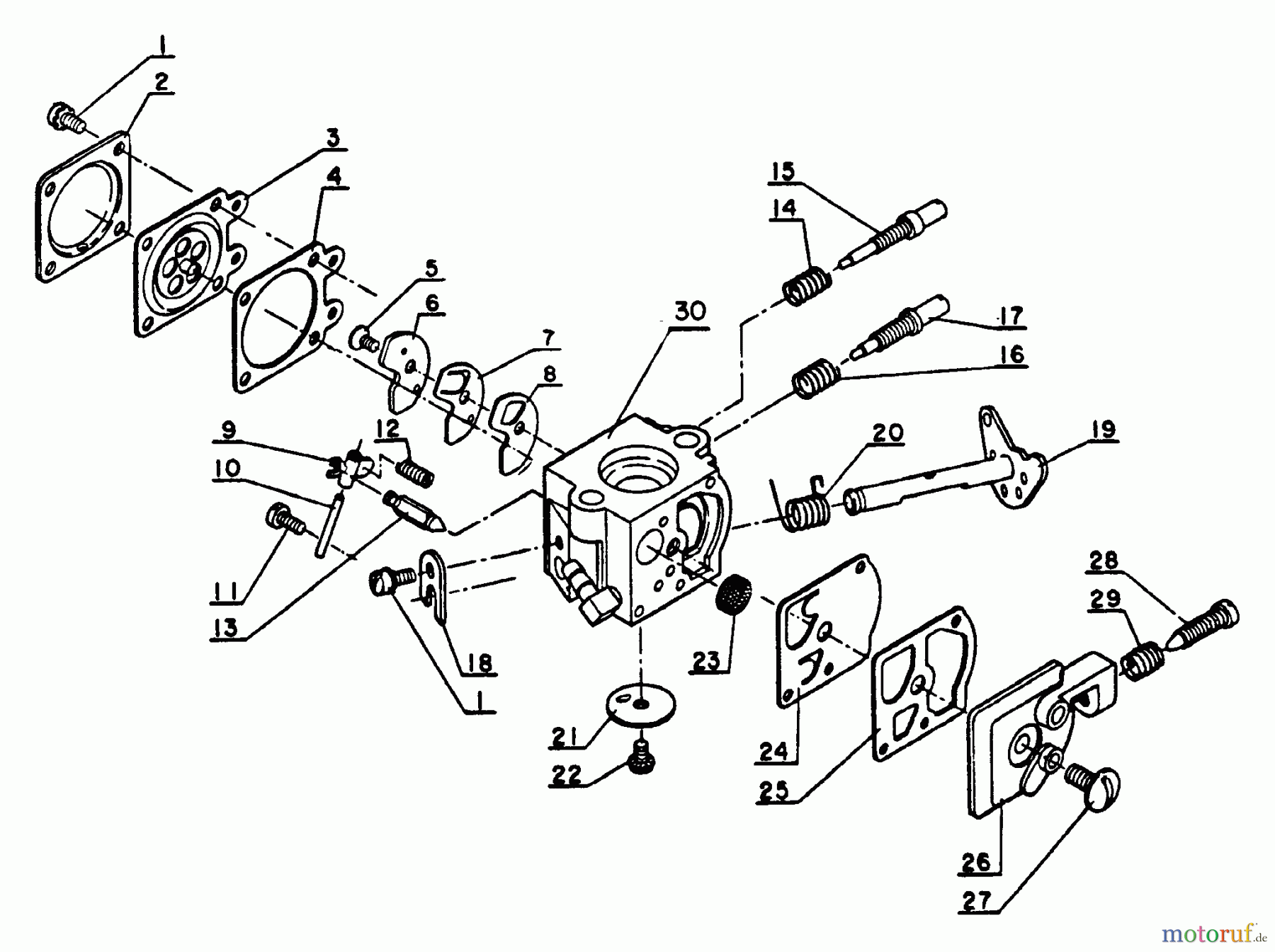 Echo Sägen, Kettensägen CS-315 - Echo Chainsaw, S/N: 058001 - 090010 Carburetor
