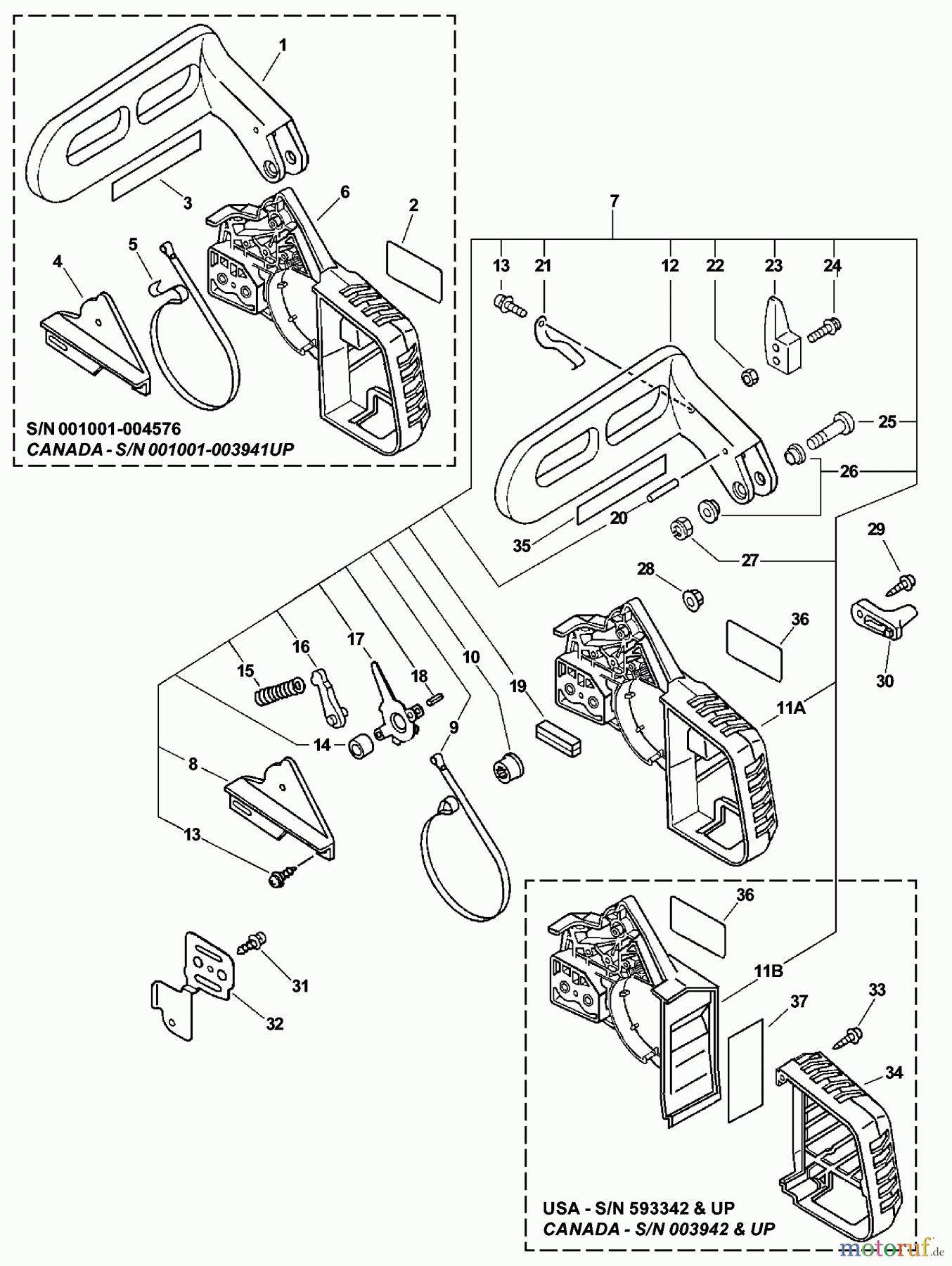 Echo Sägen, Kettensägen CS-3400 - Echo Chainsaw (Type 1E) Chain Break Assembly