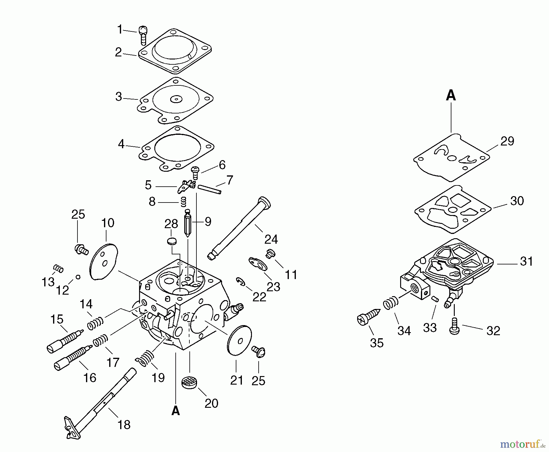 Echo Sägen, Kettensägen CS-3500 - Echo Chainsaw Carburetor