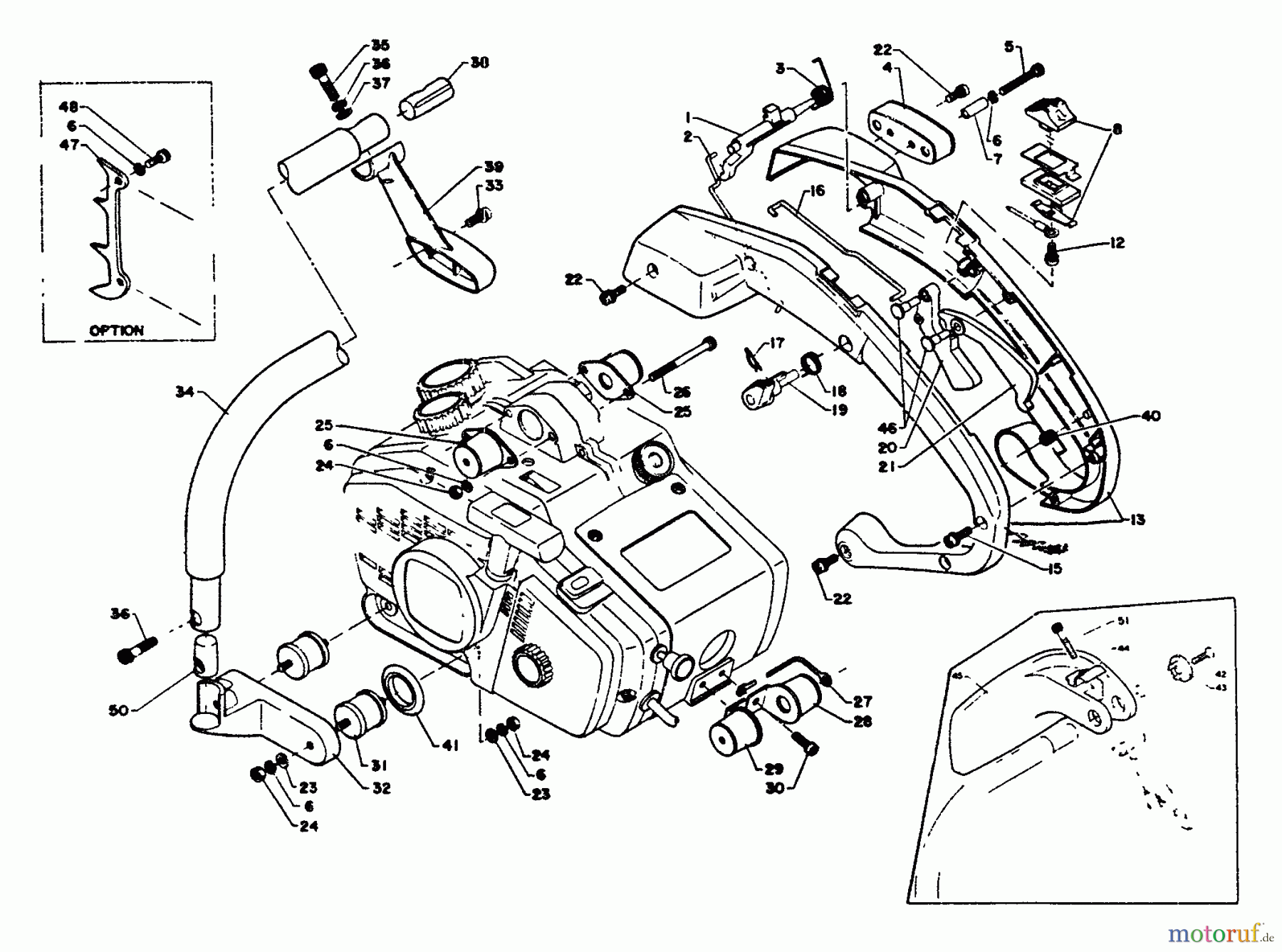 Echo Sägen, Kettensägen CS-351VL - Echo Chainsaw Handles