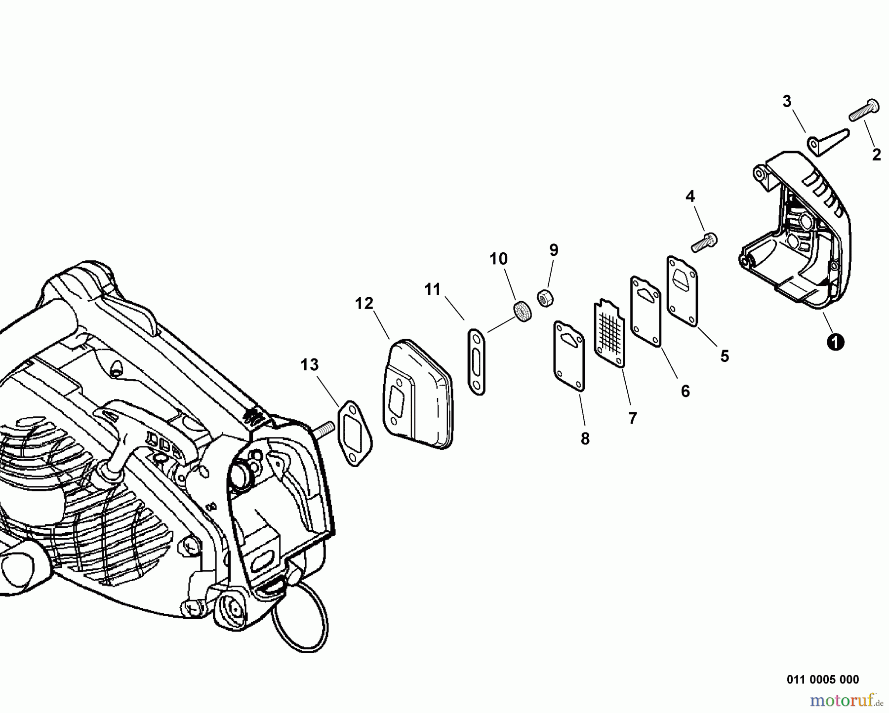 Echo Sägen, Kettensägen CS-360T - Echo Chainsaw, S/N: 10001001 - 10999999 Exhaust