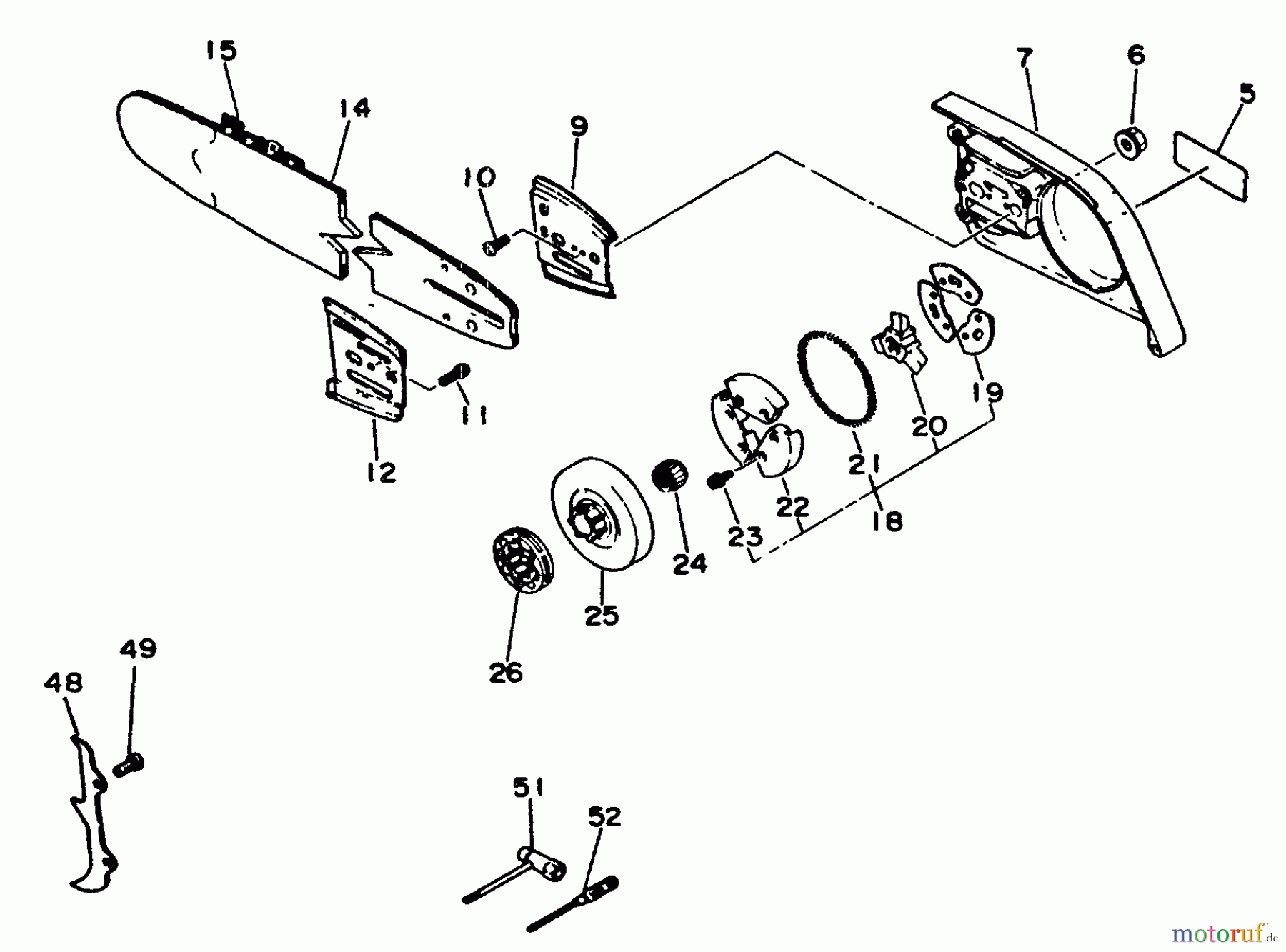 Echo Sägen, Kettensägen CS-4000 - Echo Chainsaw Clutch, Cutting Attch
