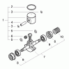 Echo CS-420ES - Chainsaw, S/N: 20001001 - 20999999 Ersatzteile Piston, Crankshaft