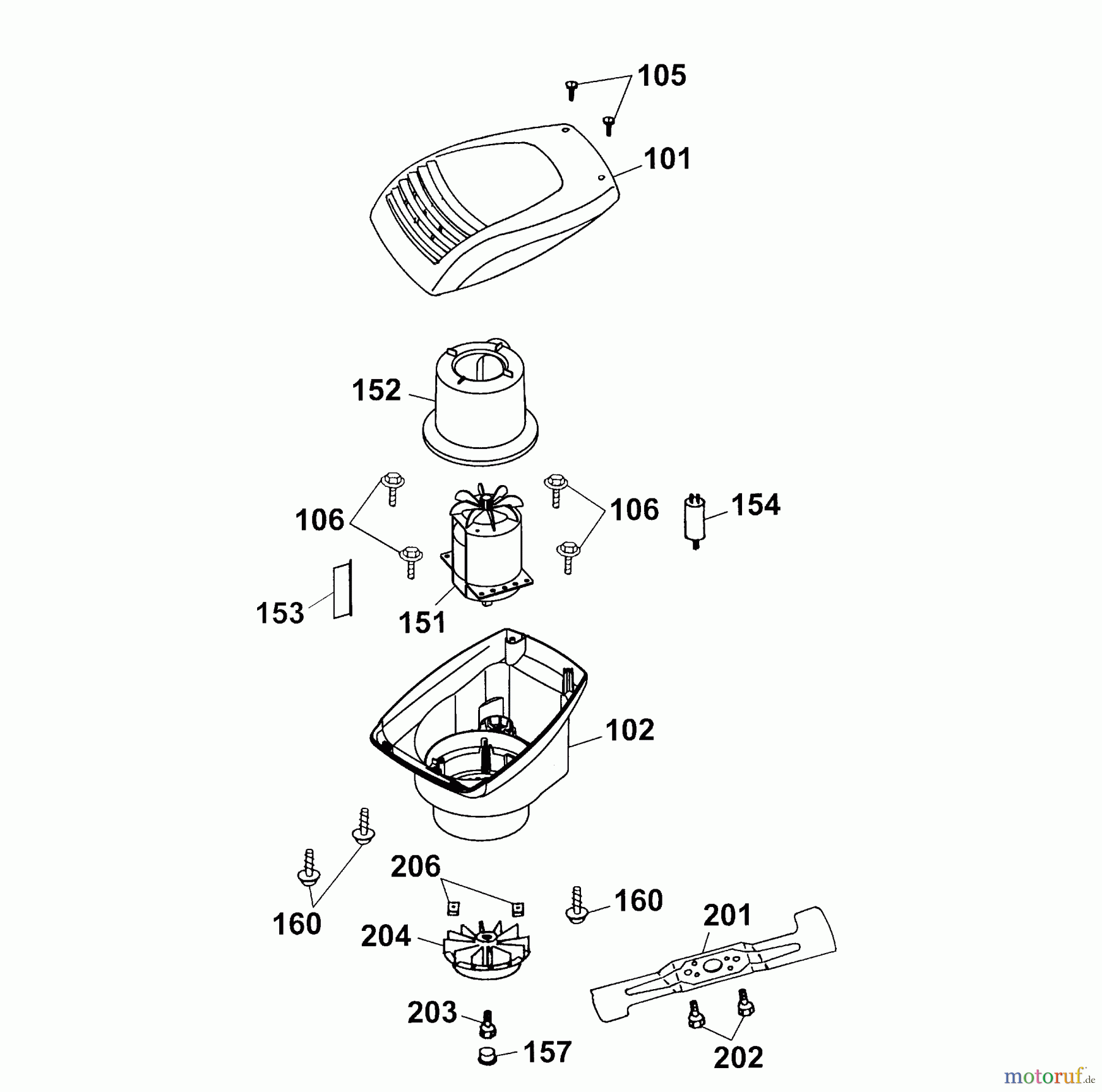 Wolf-Garten Elektromäher Esprit 40 E 4020683 Serie A, B  (2003) Elektromotor, Messer