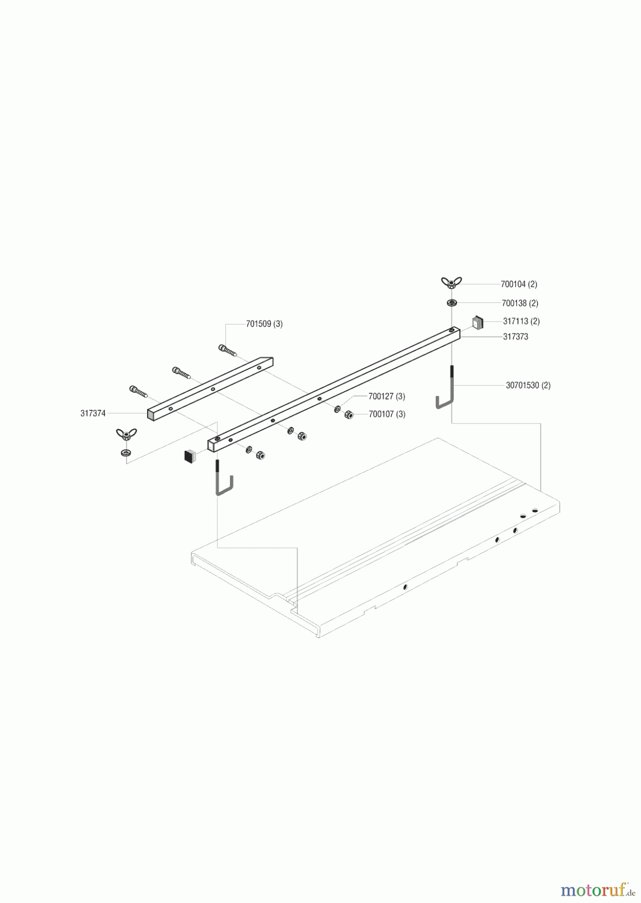  AL-KO Heimwerkertechnik Zubehör Heimwerkertechnik Anschlagschiene Seite 1
