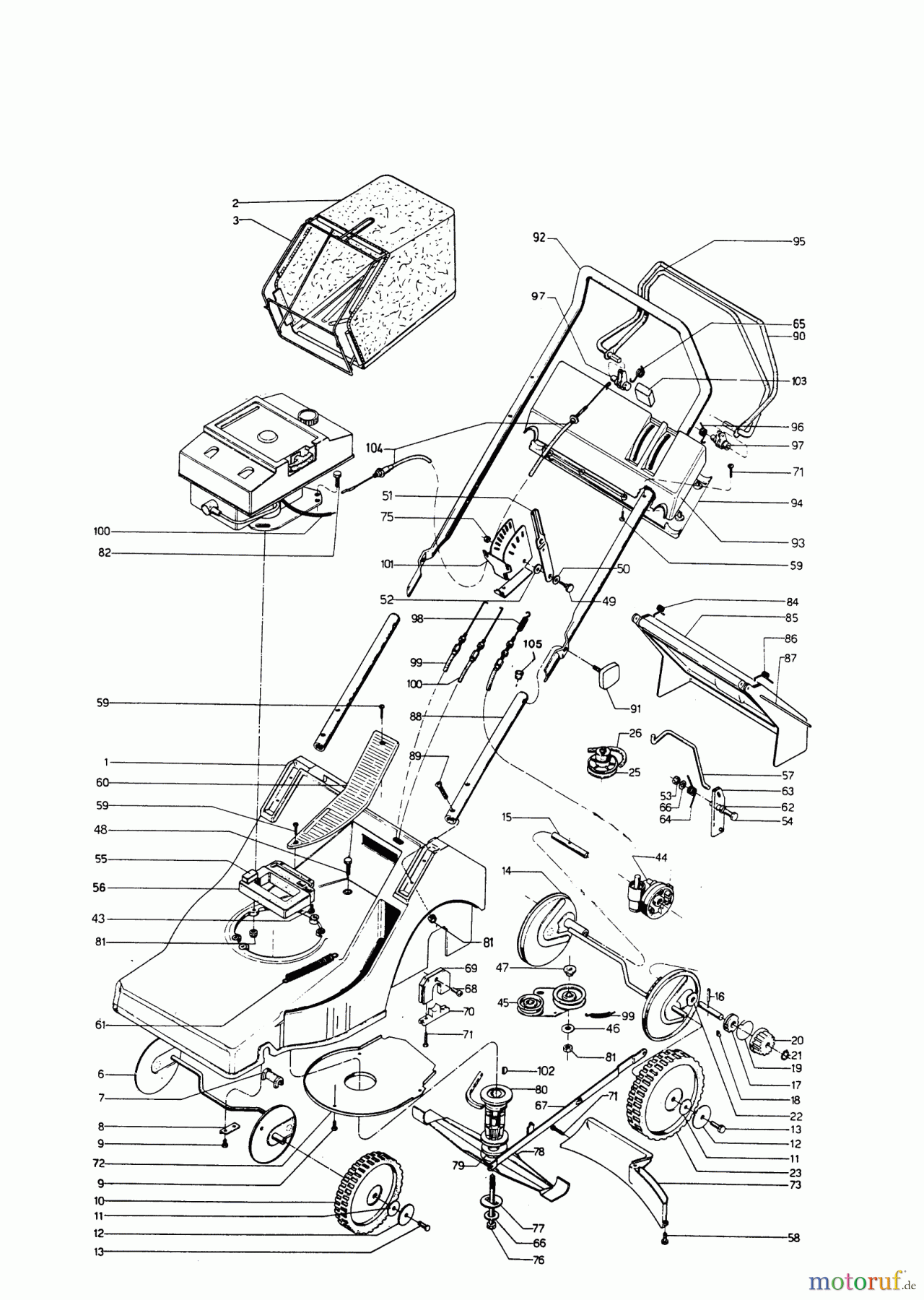 AL-KO Gartentechnik Benzinrasenmäher Saturn 46 BV Seite 1