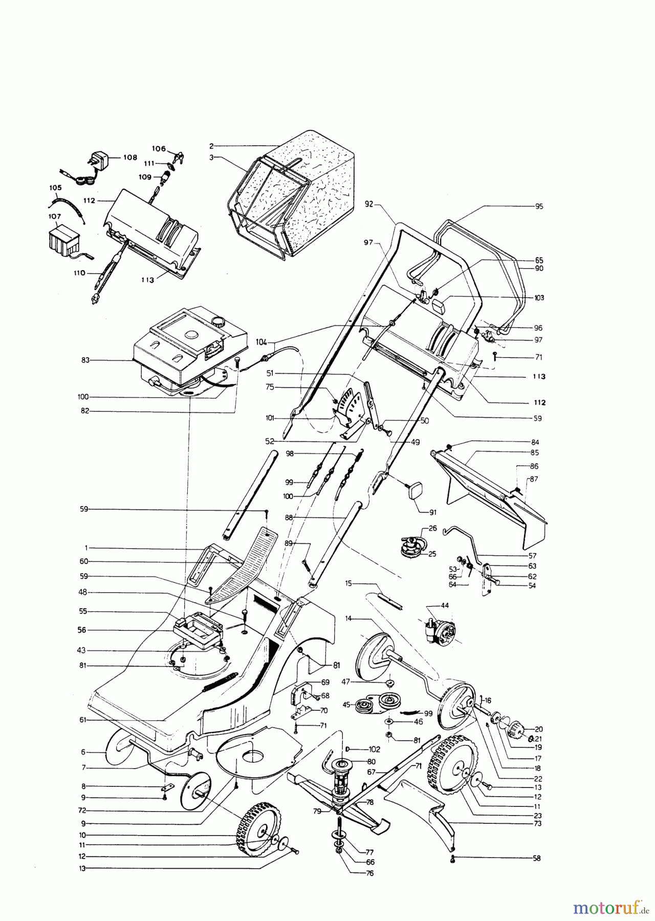  AL-KO Gartentechnik Benzinrasenmäher Jupiter 46 BVE  00/0 Seite 1