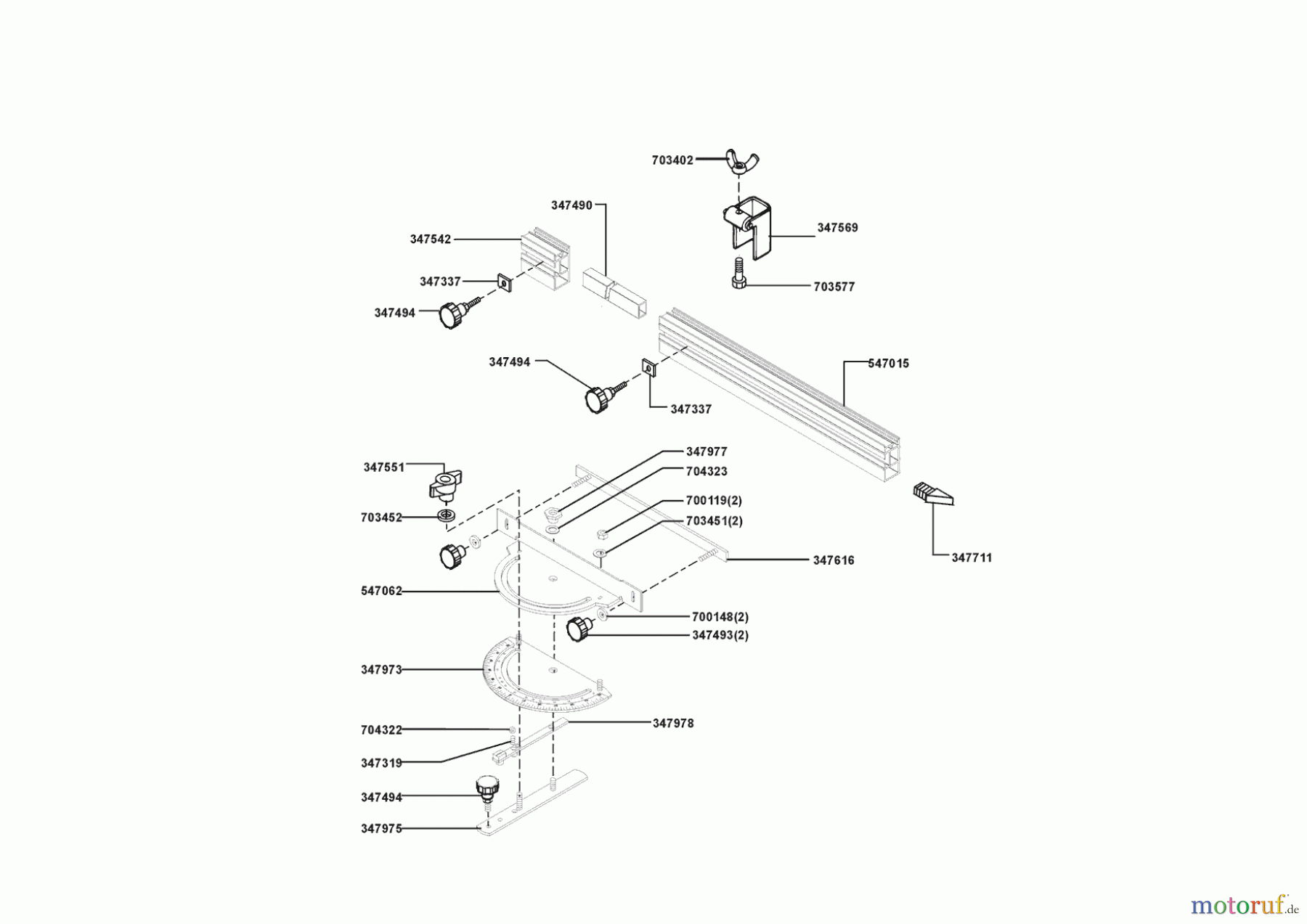  AL-KO Heimwerkertechnik Zubehör Heimwerkertechnik QUERANSCHLAG KPL 1004 Seite 1