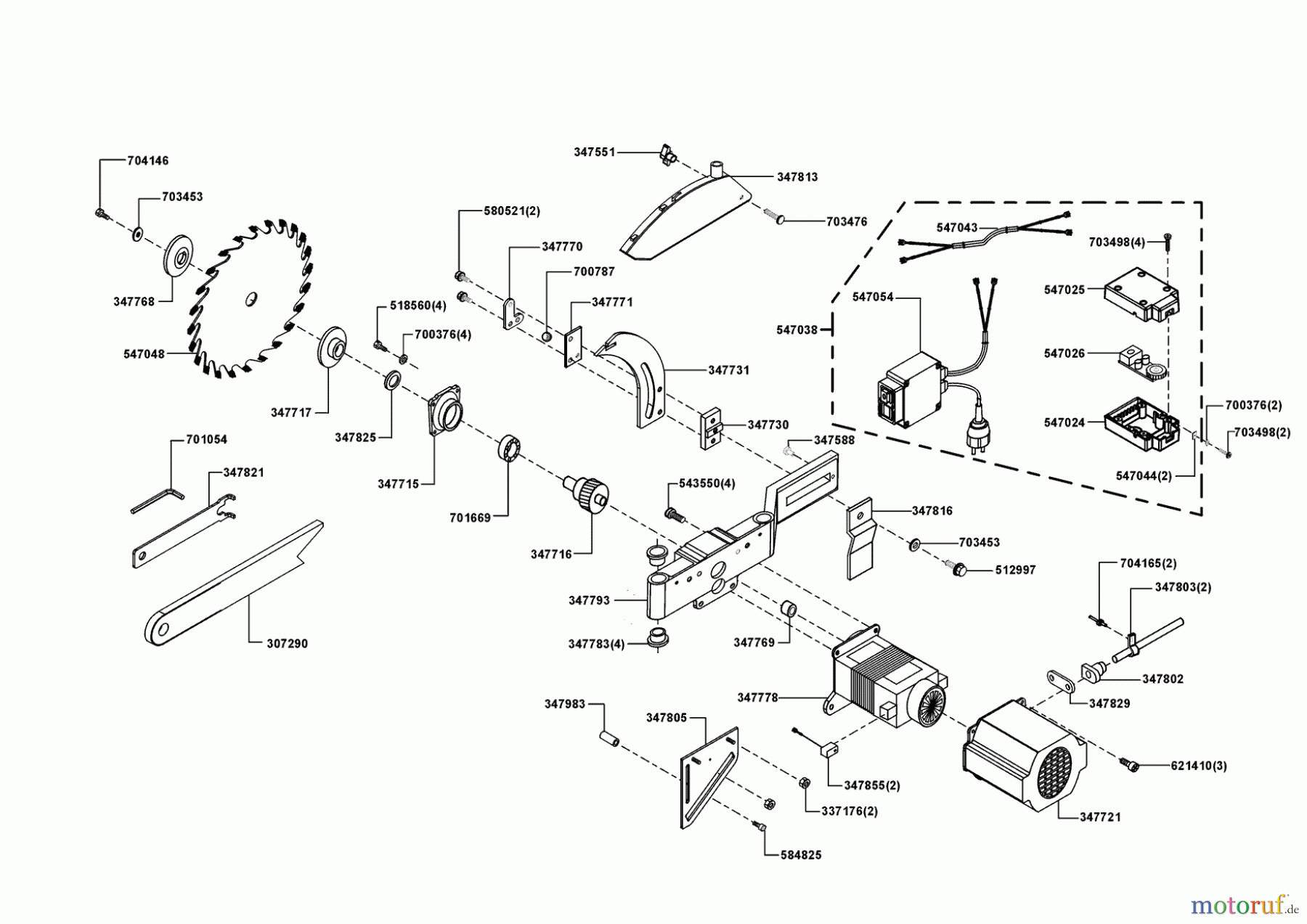 AL-KO Heimwerkertechnik Unterflurzugsäge UFS 240 E mit Box Seite 2