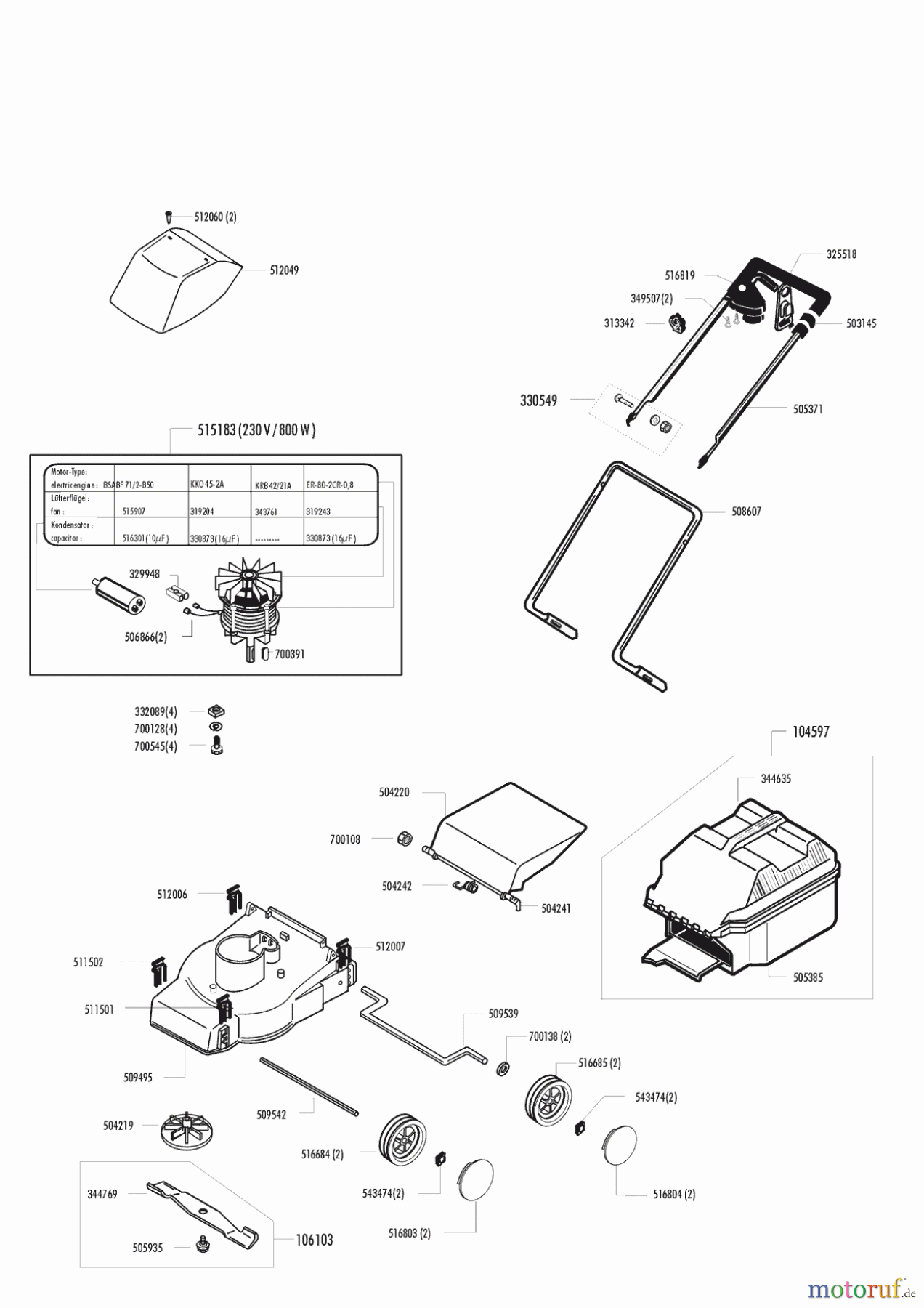AL-KO Gartentechnik Elektrorasenmäher Rasaero 32 E vor 06/1995 Seite 1