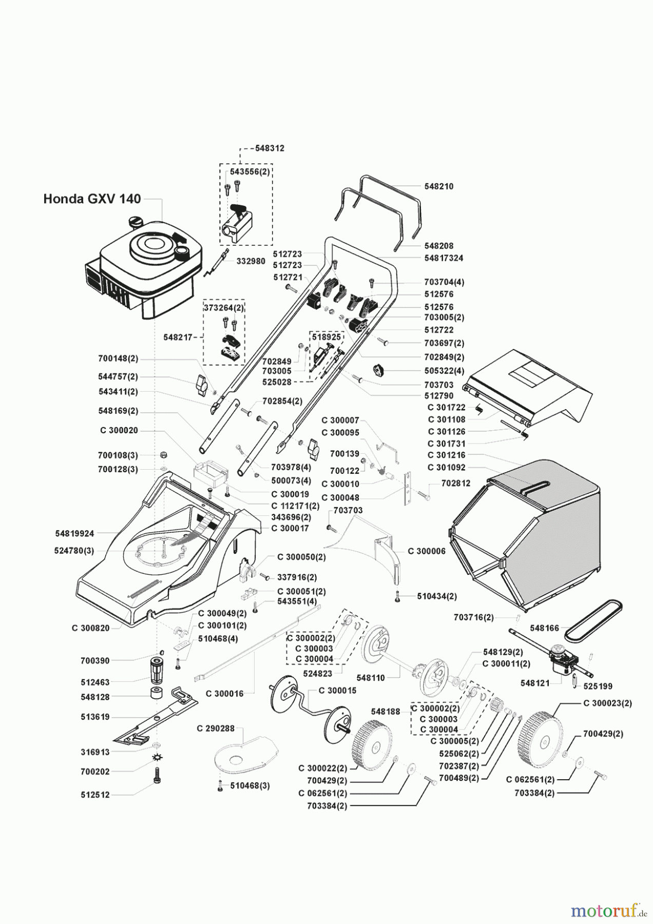 AL-KO Gartentechnik Benzinrasenmäher Saturn 46 HR vor 02/1998 Seite 1