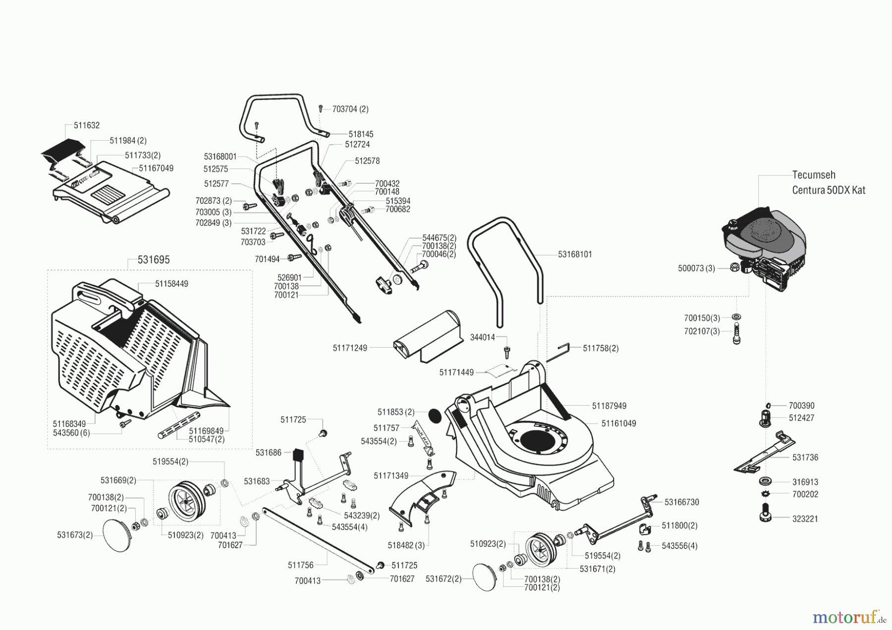 Fleurelle Gartentechnik Benzinrasenmäher B 471 vor 01/2000 Seite 1