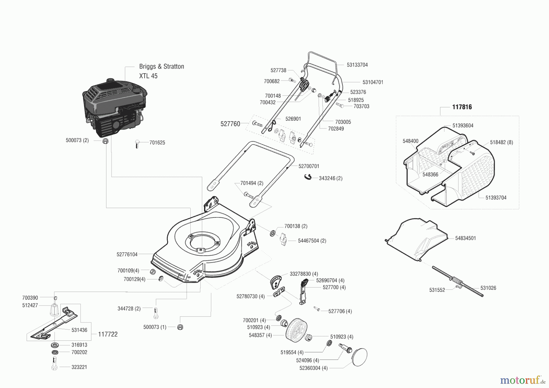 AL-KO Gartentechnik Benzinrasenmäher Comfort 47 B vor 02/2002 Seite 1