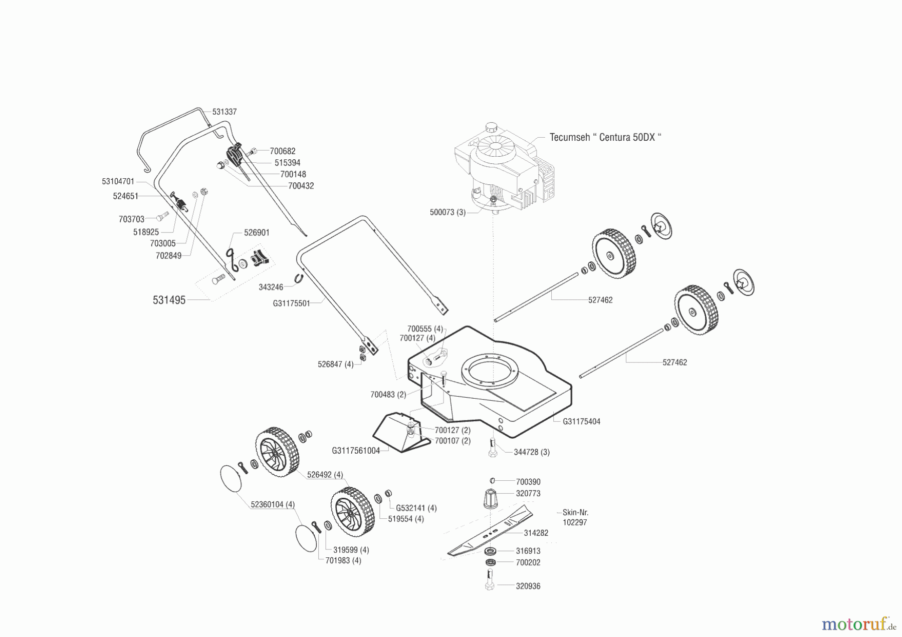 AL-KO Gartentechnik Benzinrasenmäher Top 3500 S vor 04/2001 Seite 1