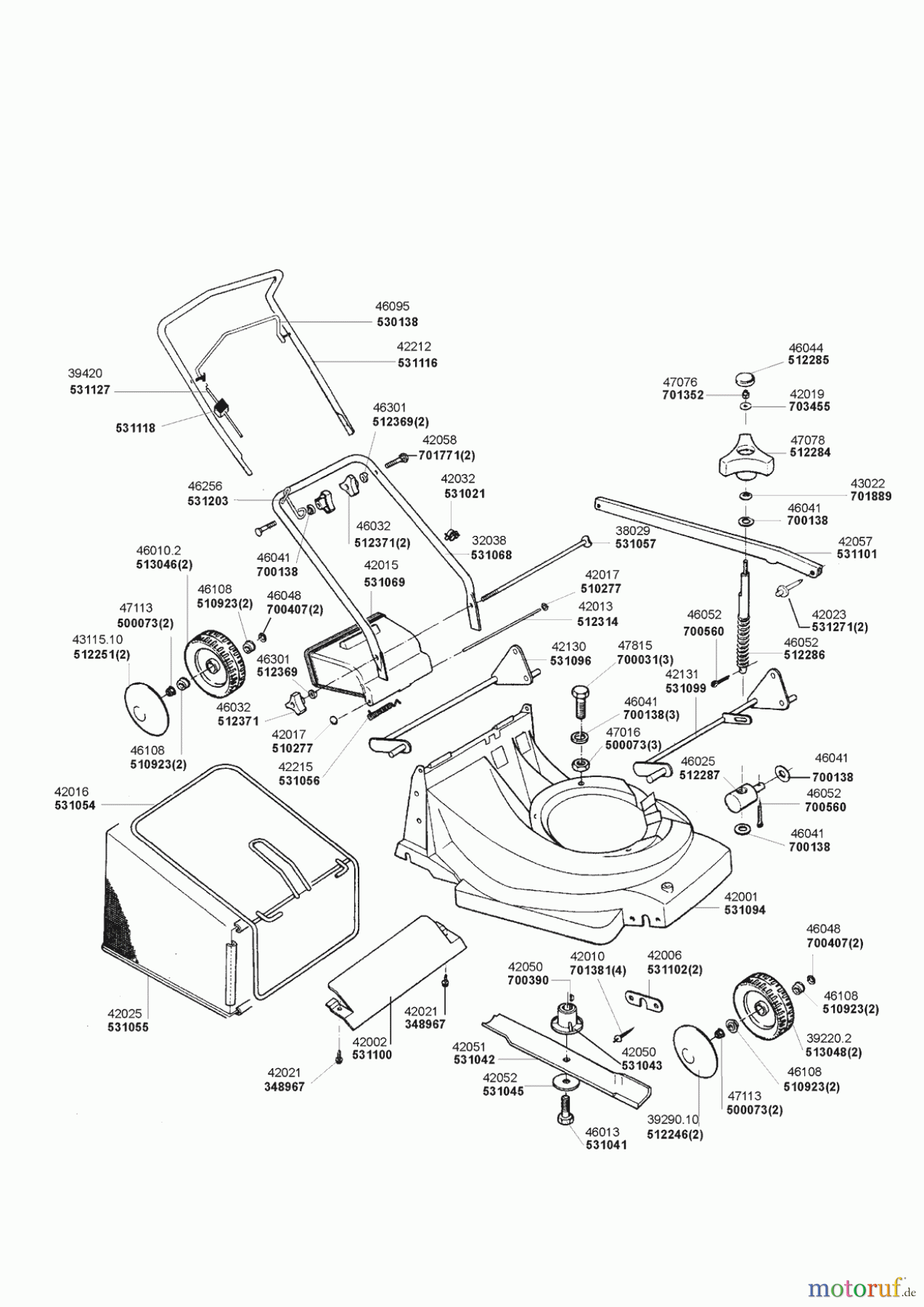 Orion Gartentechnik Benzinrasenmäher 424 A Seite 1