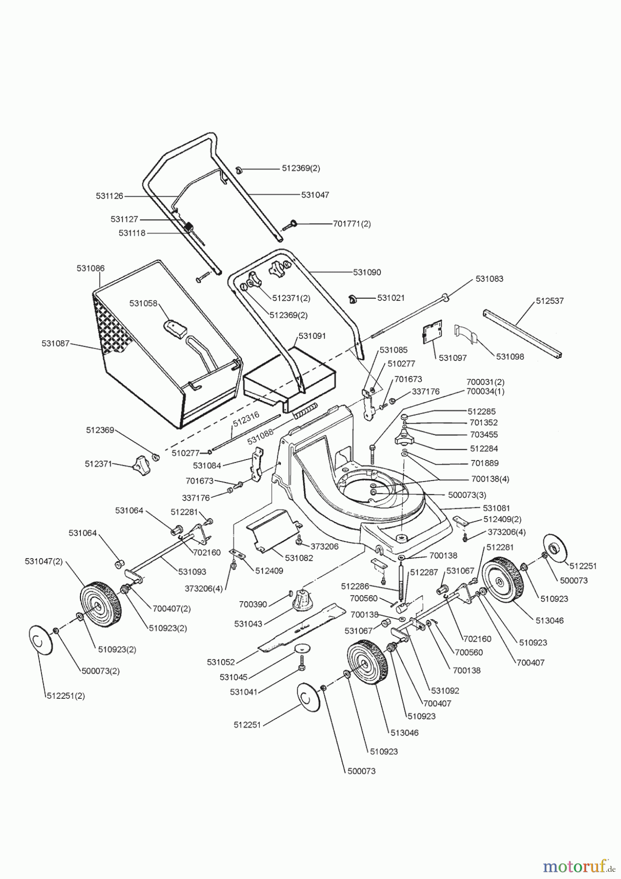 Orion Gartentechnik Benzinrasenmäher 474 A Seite 1