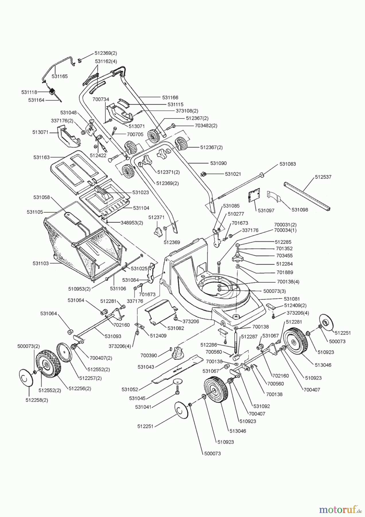 Orion Gartentechnik Benzinrasenmäher 474 A 00/0 Seite 1
