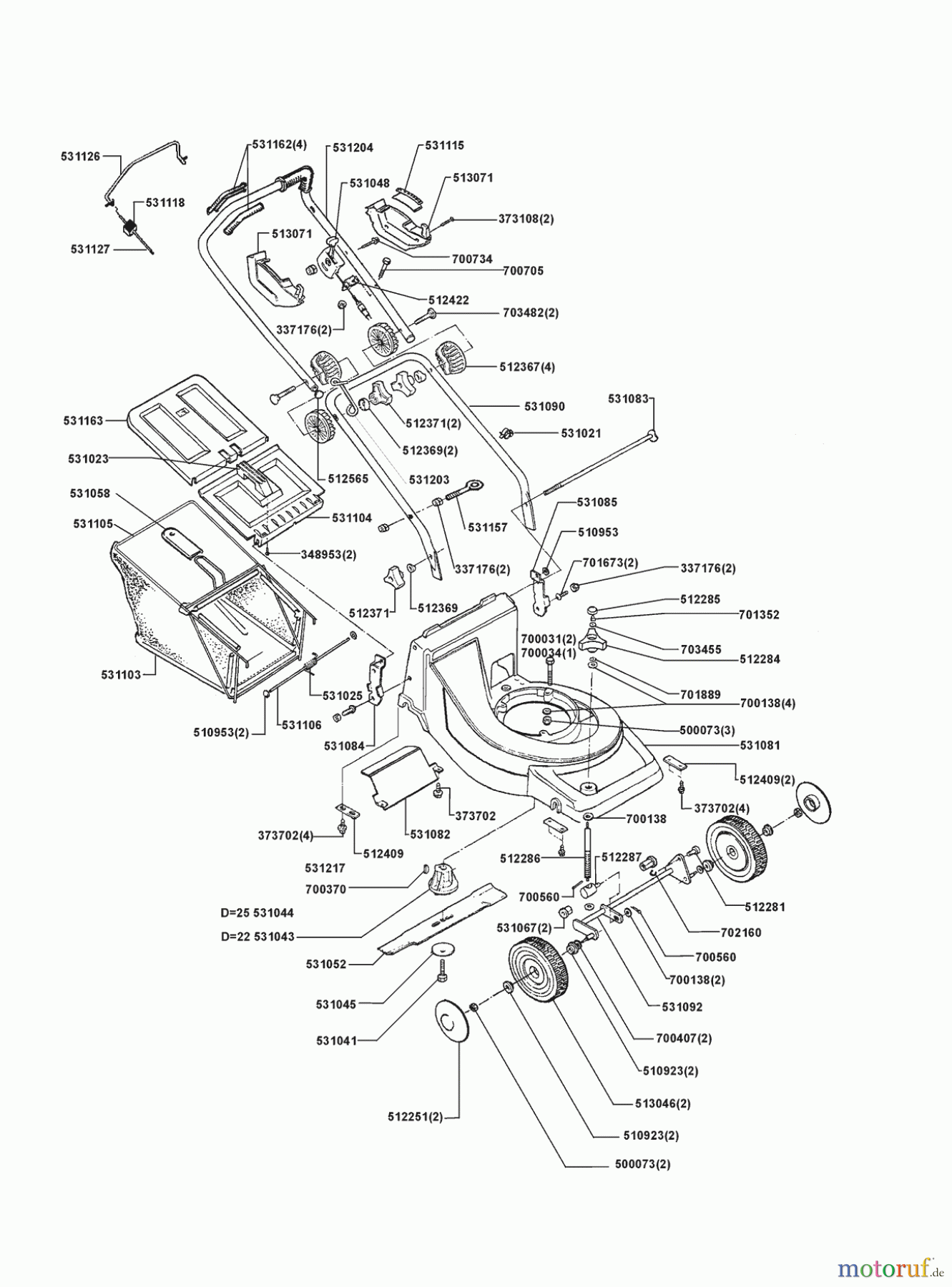 New Line Gartentechnik Benzinrasenmäher 474 SA 00/0 Seite 1