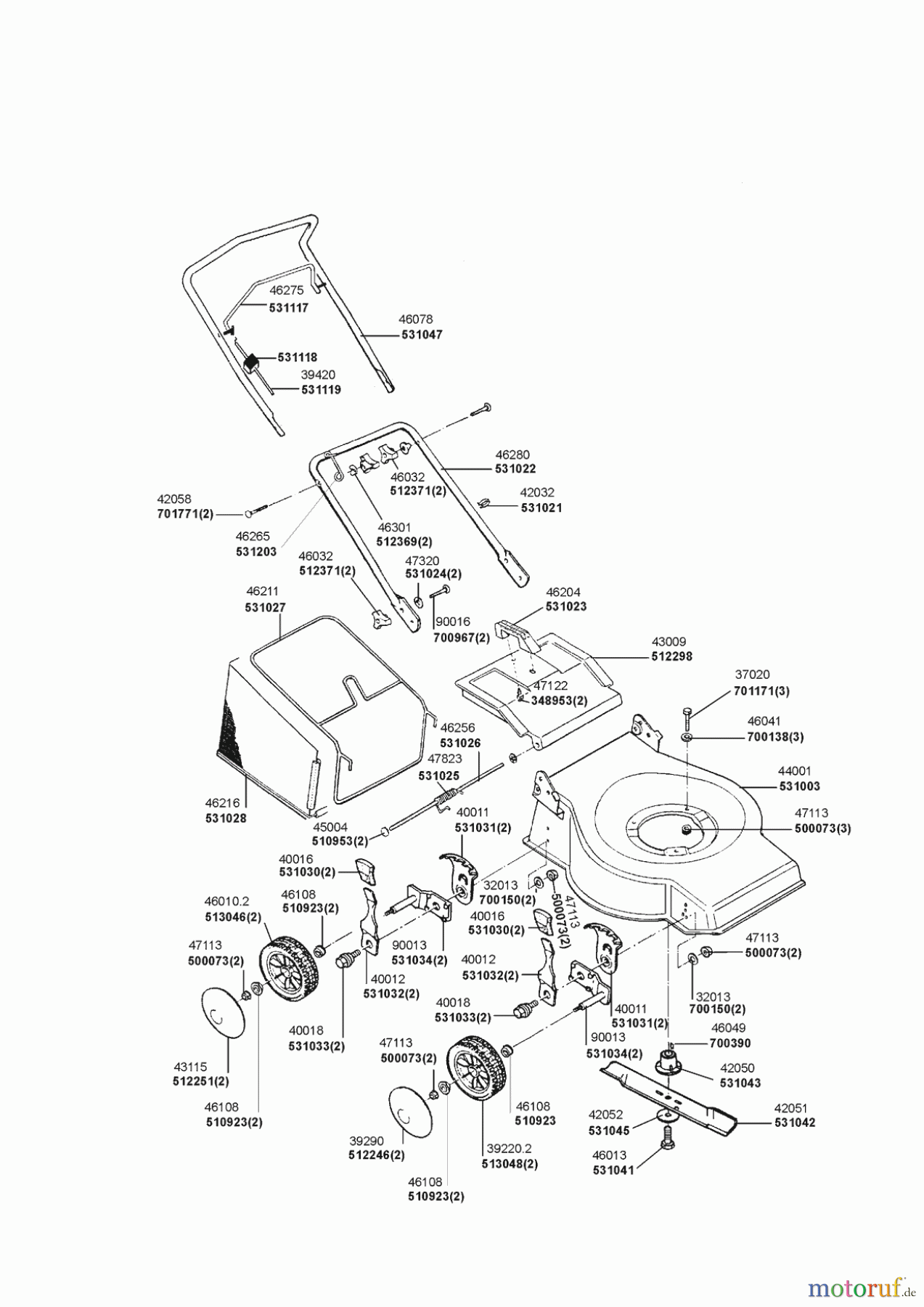 AL-KO Gartentechnik Benzinrasenmäher 444 A Seite 1