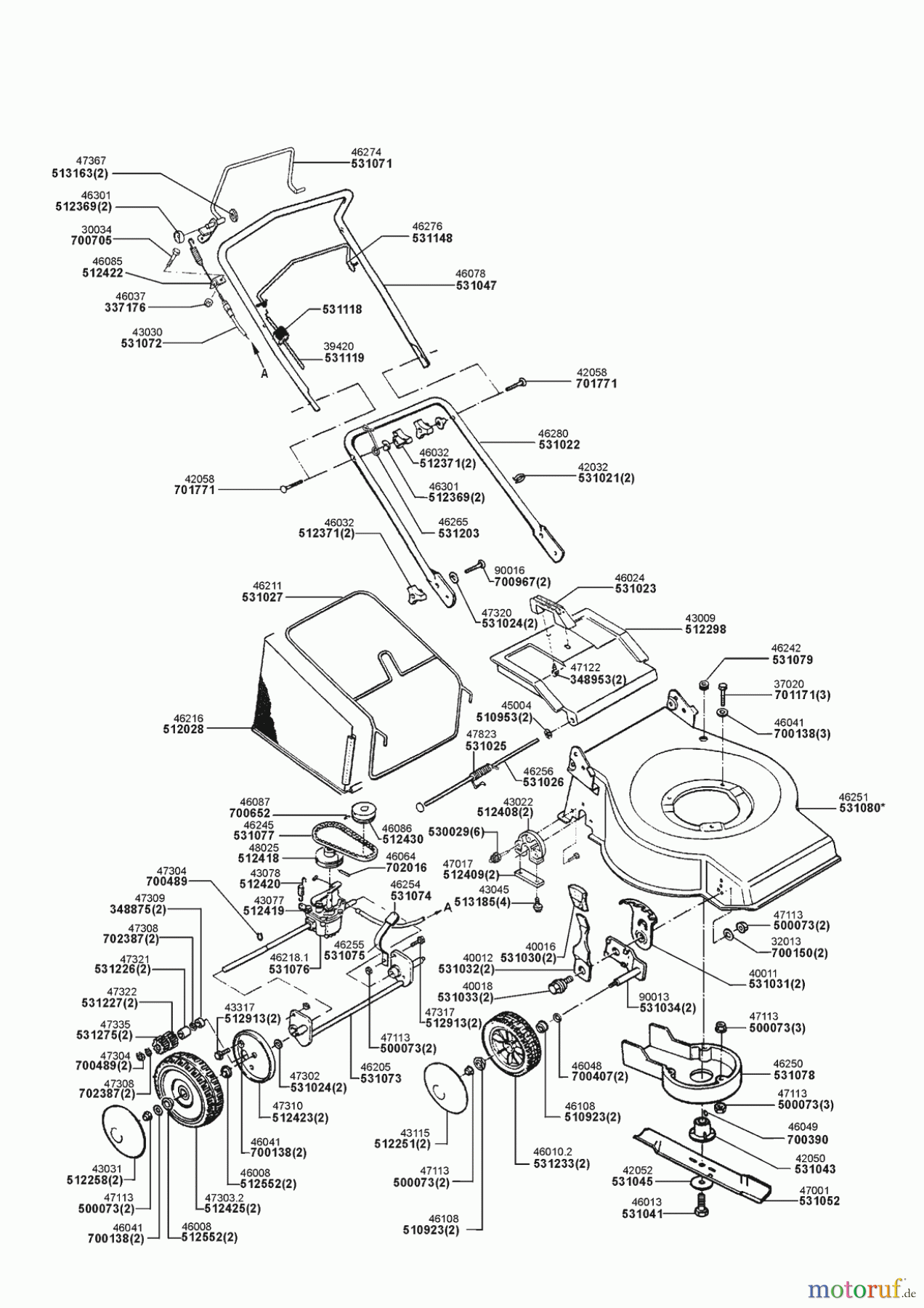 AL-KO Gartentechnik Benzinrasenmäher 464 SA Seite 1