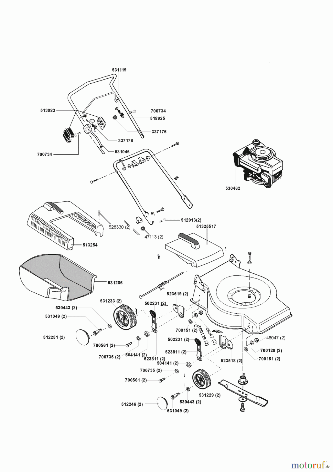 Genius Gartentechnik Benzinrasenmäher B 40-37 vor 04/1997 Seite 1