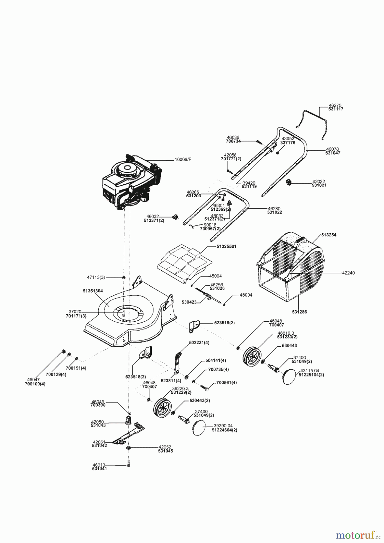 AL-KO Gartentechnik Benzinrasenmäher 40 B Seite 1